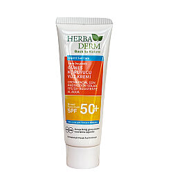 کرم ضدآفتاب صورت هربادرم Herbaderm Expert Sun Care SPF 50، مقاوم در برابر آب، ۷۵ میلی‌لیتر