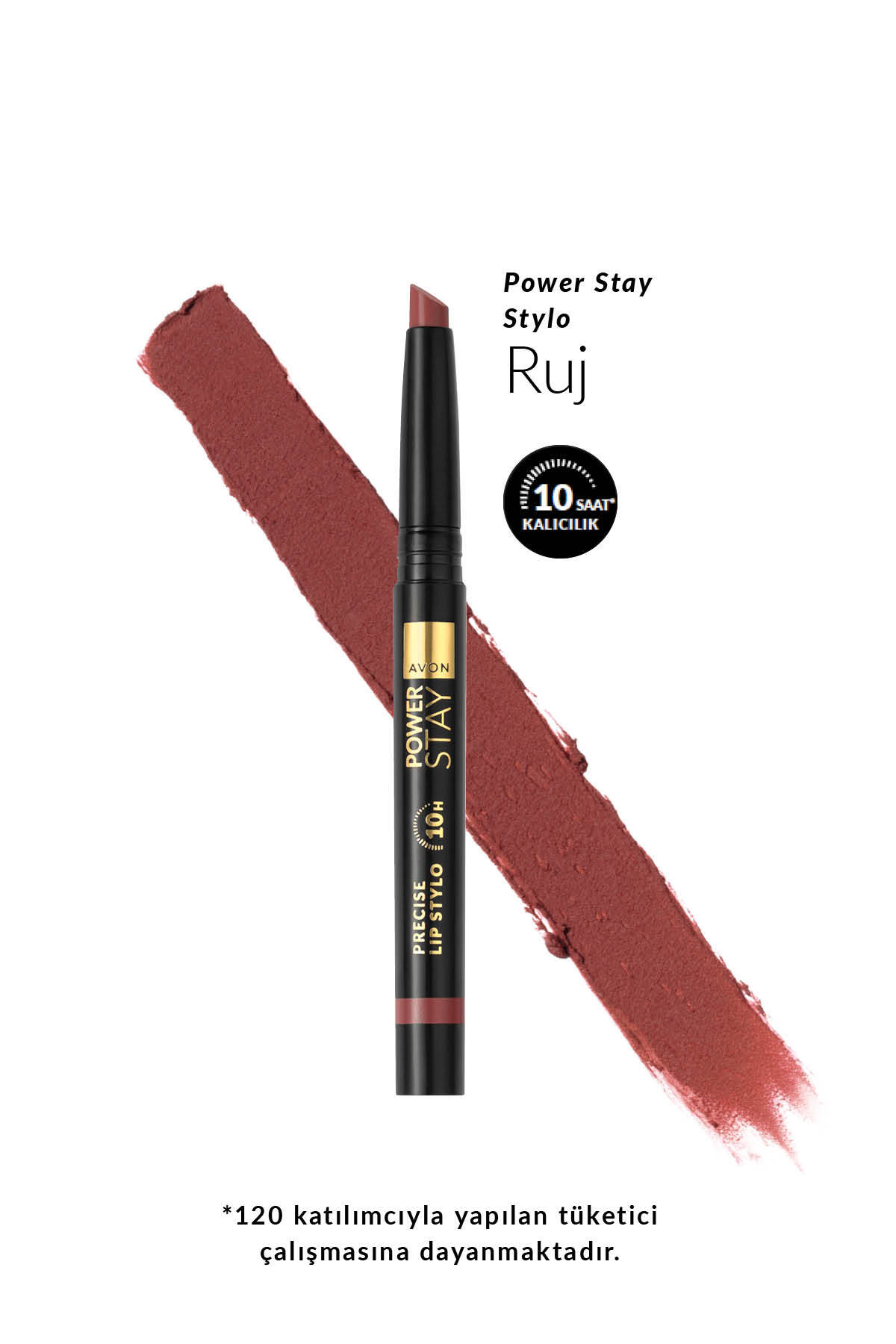 رژ لب POWER STAY STYLO مایل به قهوه ای TRIUMPH Avon