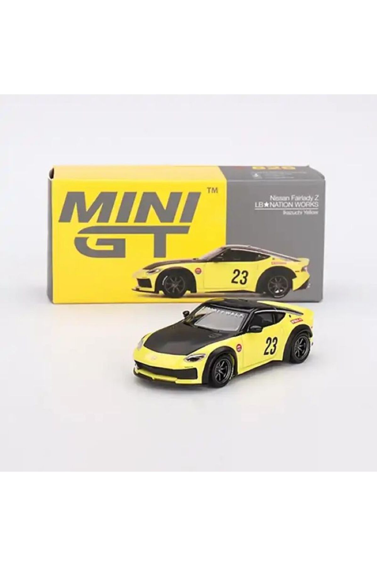 مدل خودرو 1:64 نیسان Z LB NATION WORKS ایکازوچی زرد MGT00826 L | ماشین اورجینال mini gt
