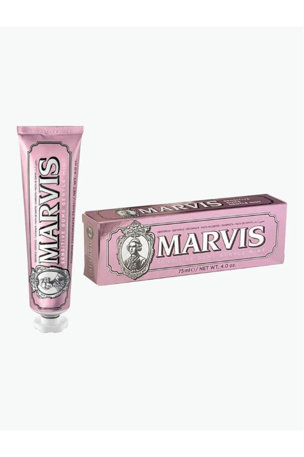 خمیردندان لثه های حساس خمیر دندان نعناع 75 میل X 2 قطعات سودمند ماوریس Marvis