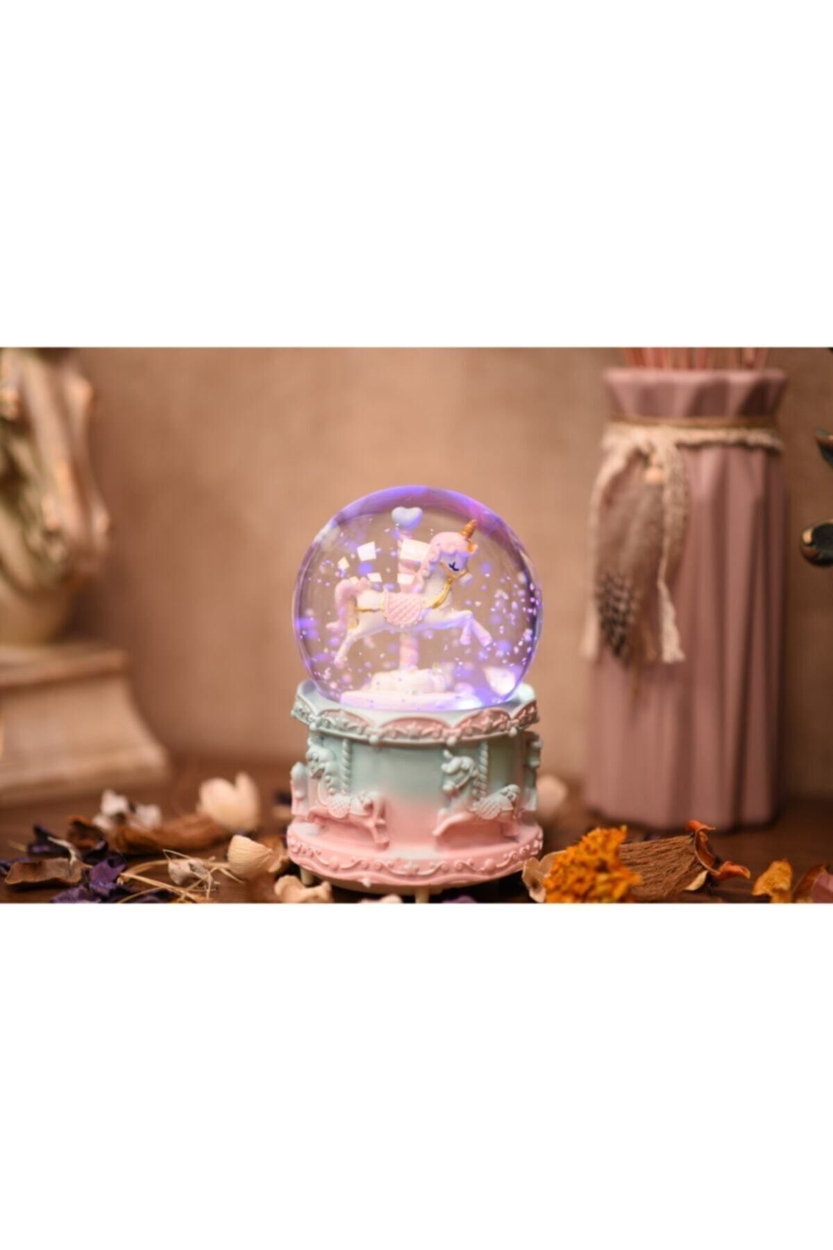 گوی برفی چرخ فلک برف گیر اتوماتیک مدل SNOW GLOBE با چراغ و موسیقی از ترکیه studyosercan2