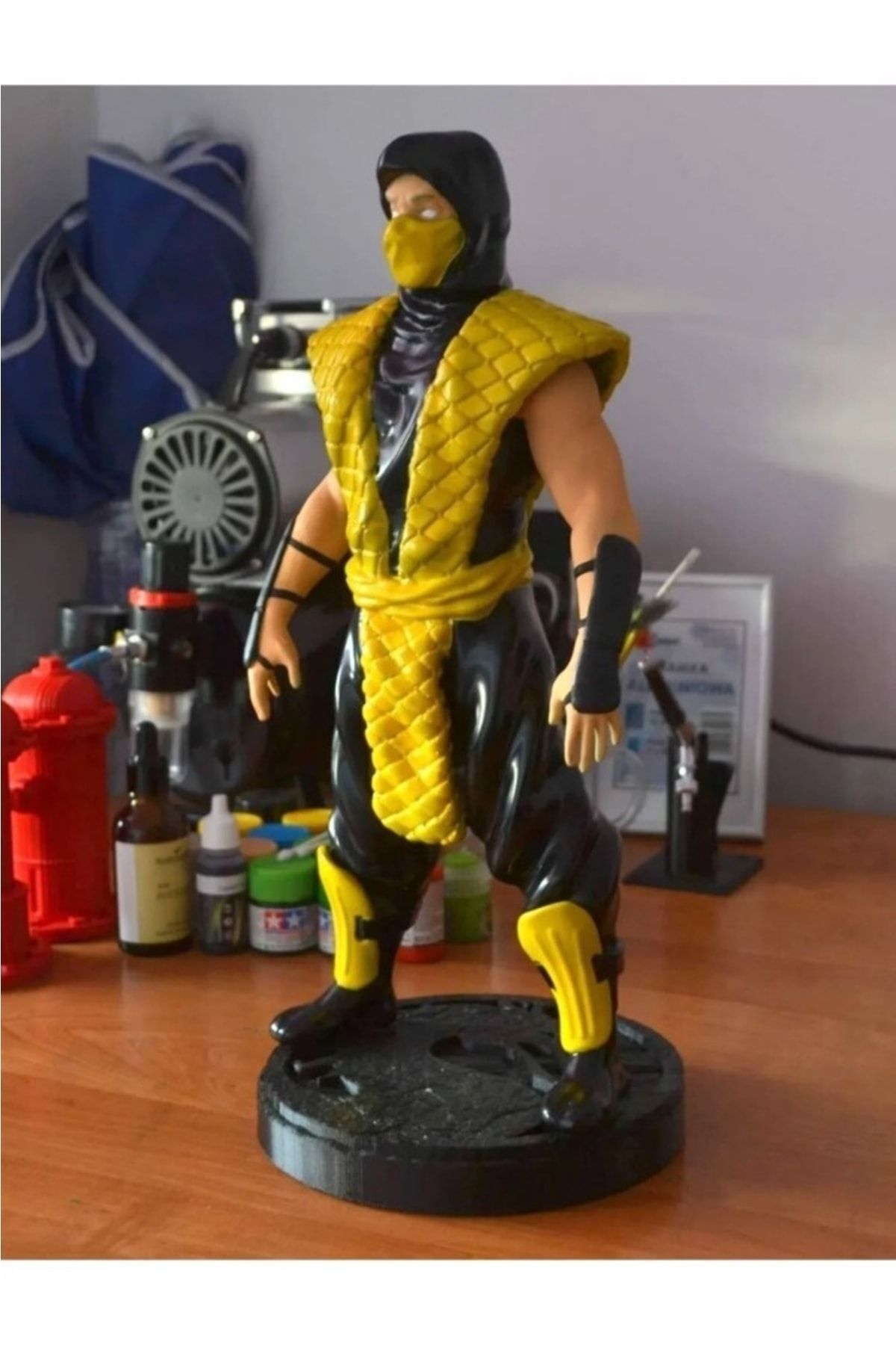 فیگور MORTAL KOMBAT SCORPION PAINTED FIGUR BUST FIGURINE 25CM از ترکیه YaspeCraft