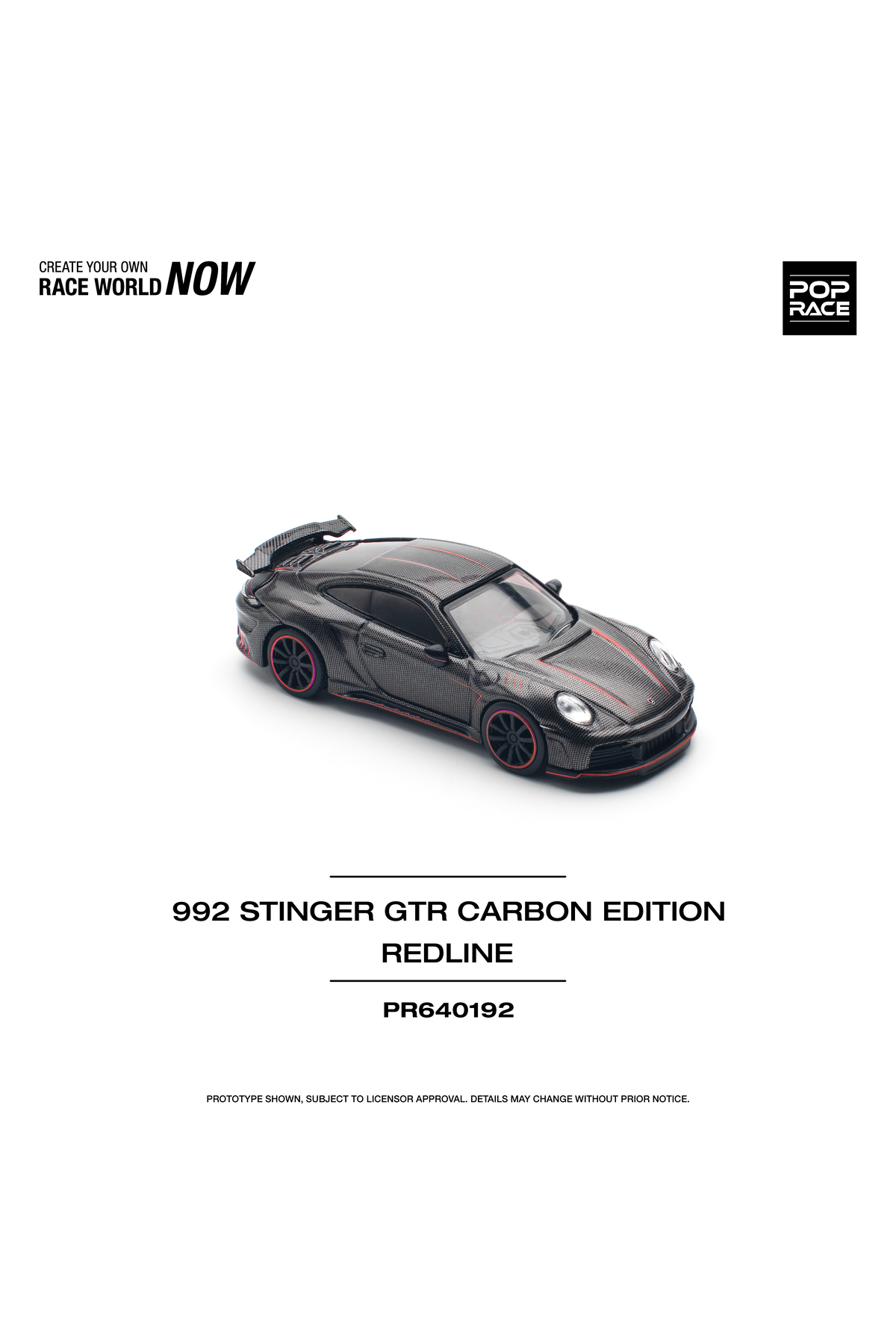 ماشین اسباب بازی :64 992 STINGER GTR CARBON EDITION REDLINE – PATTERNED DIECAST MODEL CAR pop race 1