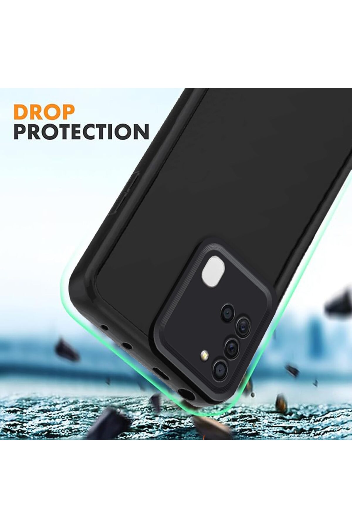 کاور و قاب پوشش محافظ سیلیکونی قرمز CLARET جذب شوک با بافت نرم دوربین SAMSUNG GALAXY A21S فیبکس Fibaks
