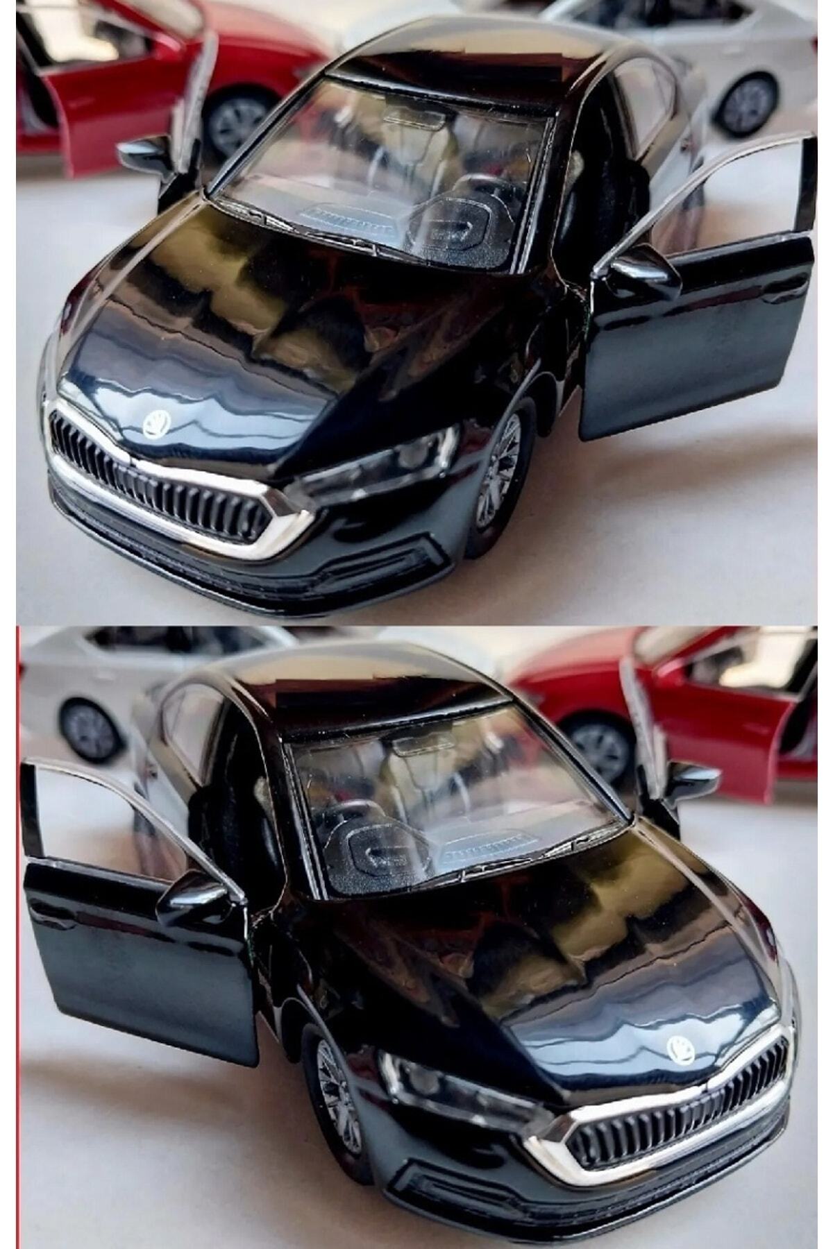 ماشین اسباب بازی SKODA OCTAVIA NEW DIECAST METAL COLLECTION اصلی PULL LEAVE CAR DOORS OPEN BLACK set dizayn