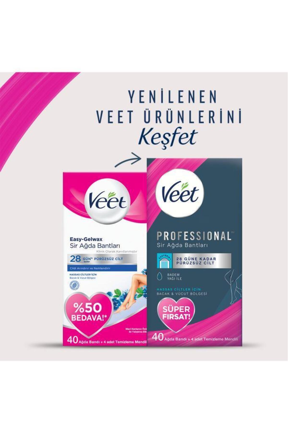 Veet بند حساس پوست شبکه حرفه ای برای فرصت بی نظیر 40 عددی