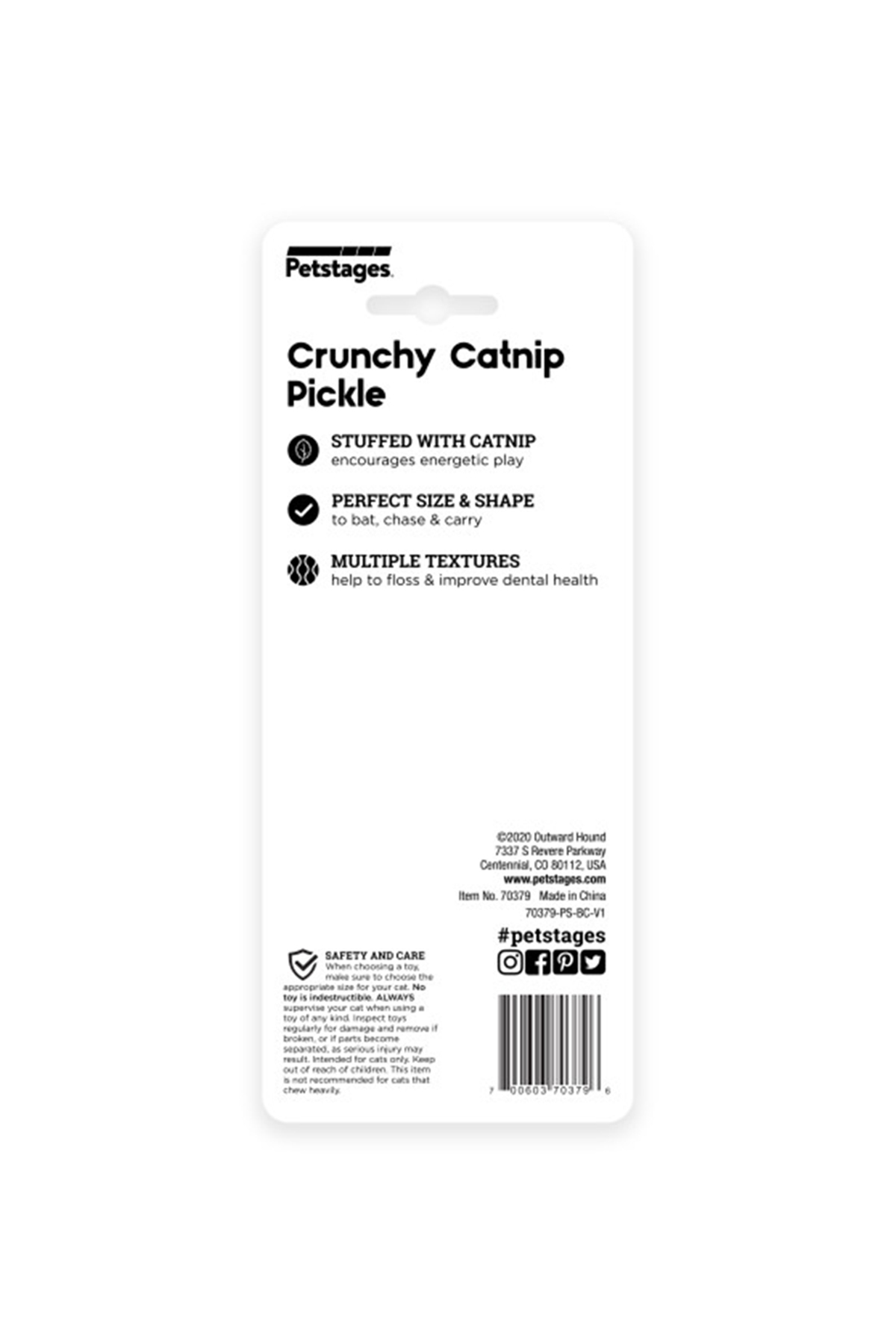 اسباب‌بازی گربه کت‌نیپی Catstages Crunchy Pickle مدل 350-70379M از اوت‌وارد هاوند Outward Hound چندرنگ