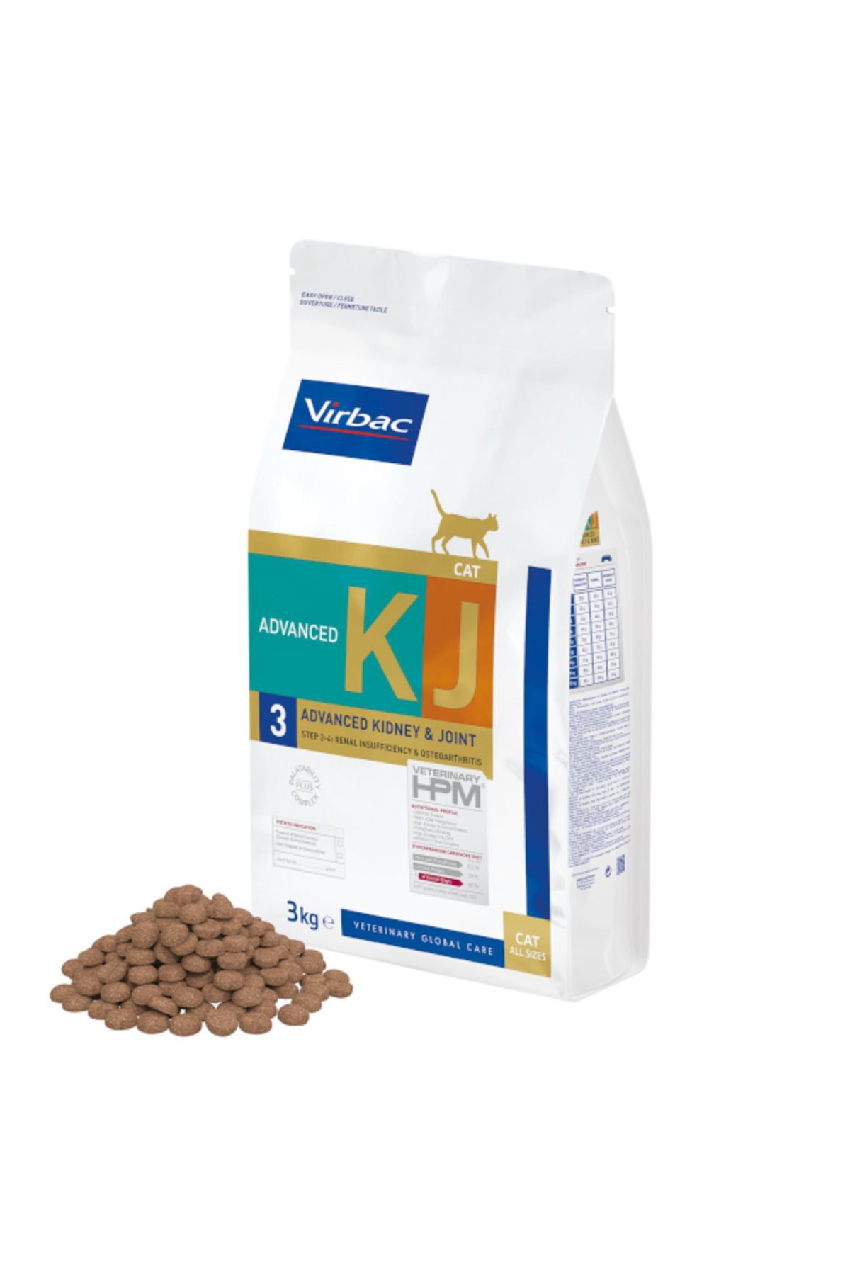 غذای خشک گربه ویر‌باک Virbac Advanced Kidney Joint KJ3، ۳ کیلوگرم
