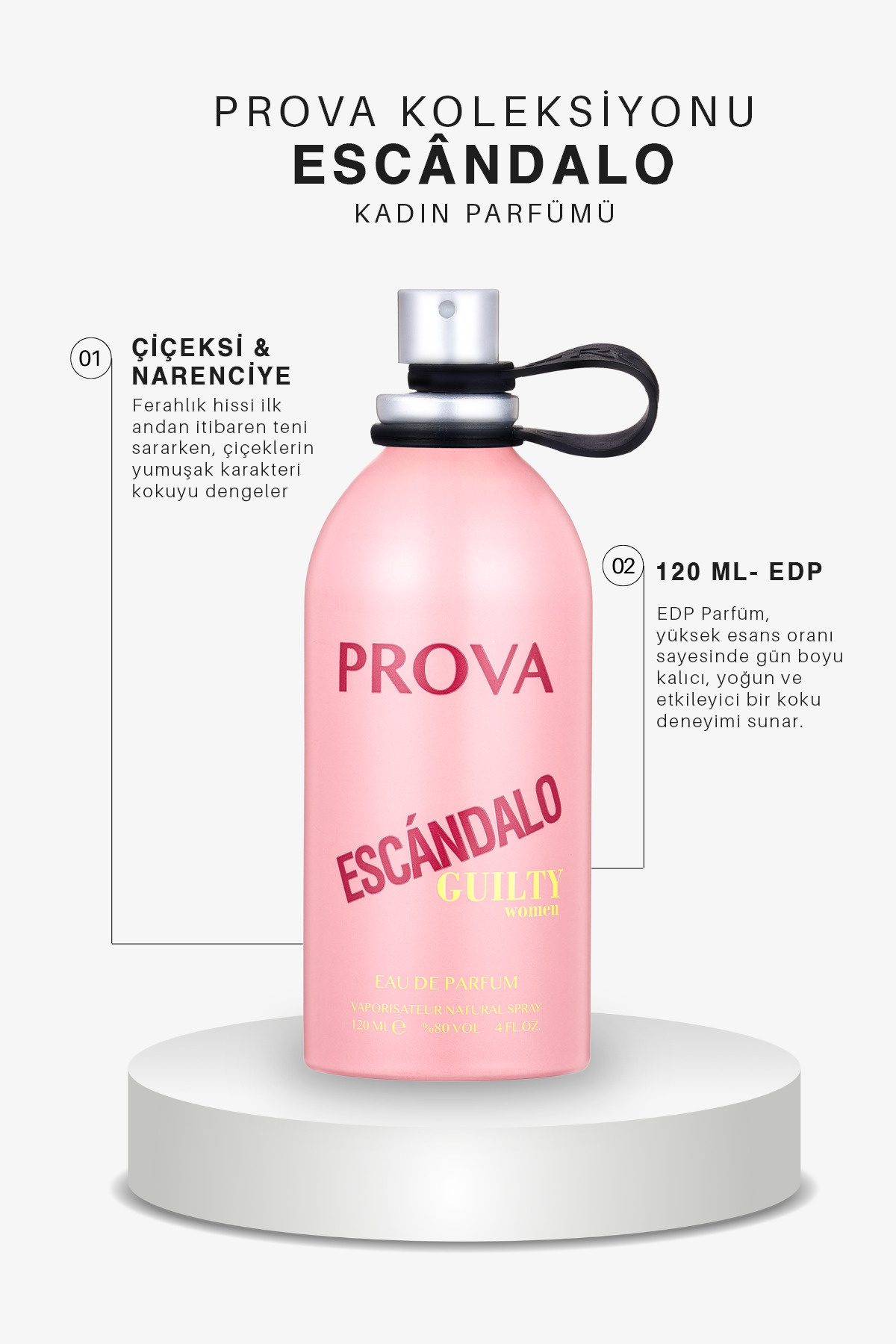 Prova عطر زنانه مرکبات گلدار Escandalo Guilty ادوپرفیوم 120 میلی لیتر