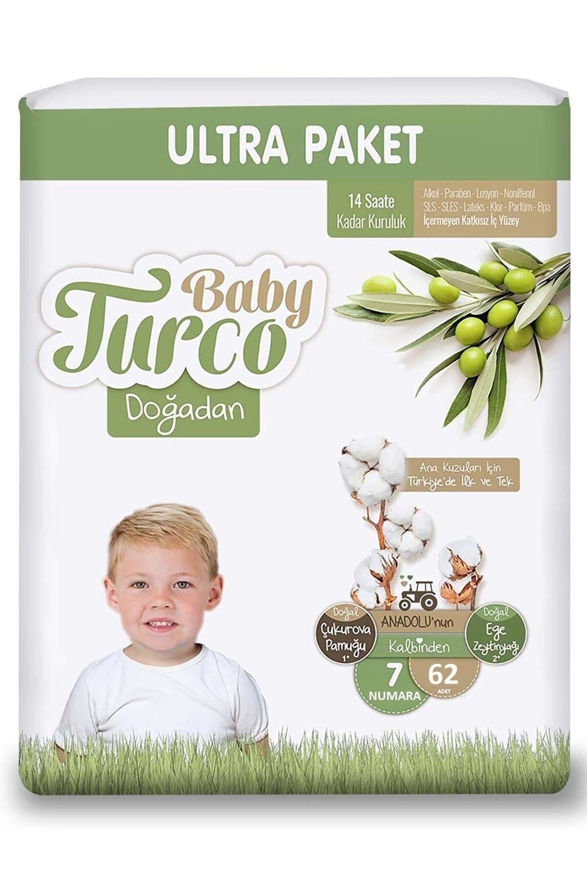 پوشک بچه شماره 7 از NATURE 62 PIECES اورجینال Baby Turco