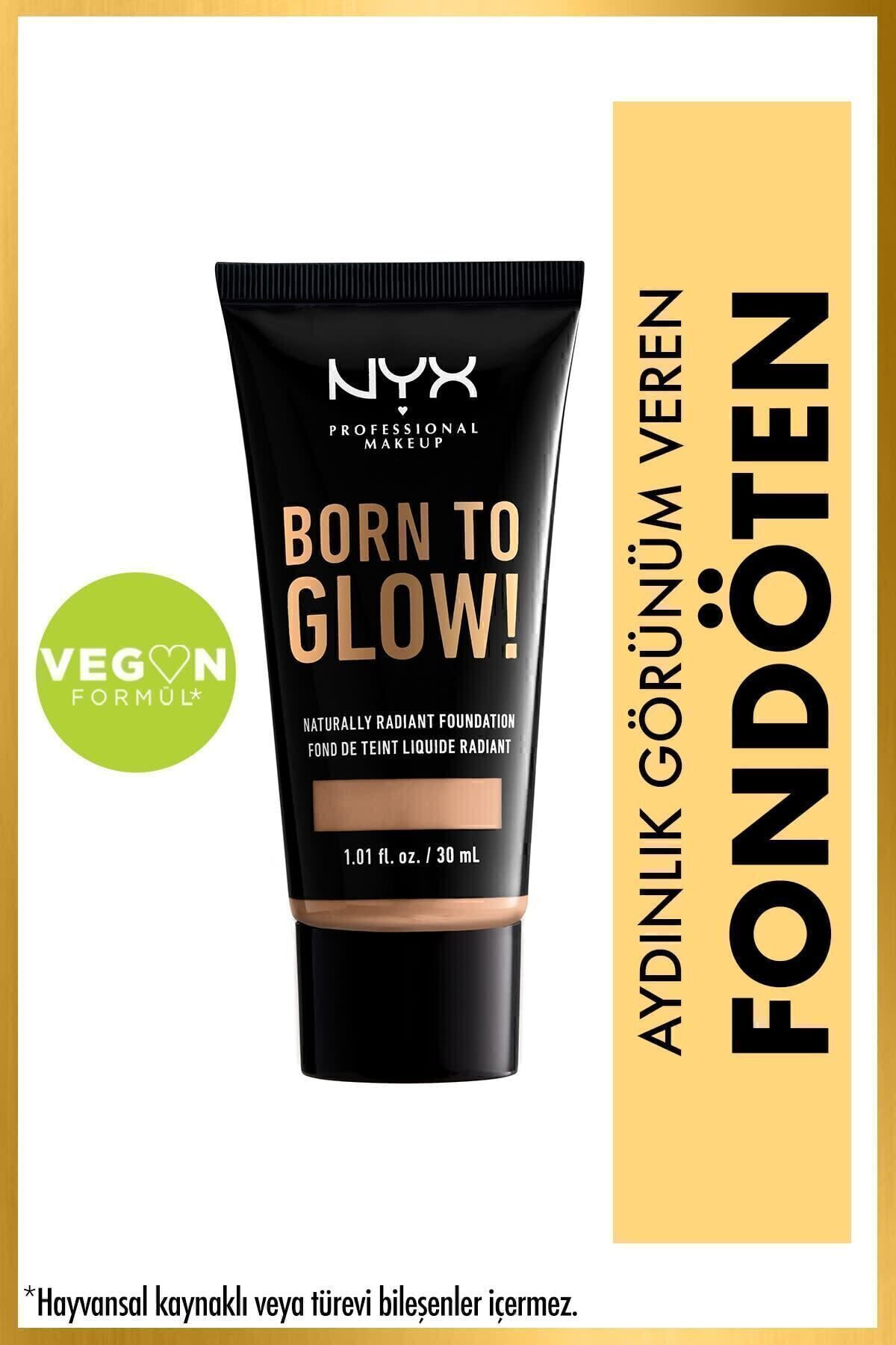 کرم پودر Born To Glow! Naturally Radiant Foundation رنگ 7-natural حجم 30 میل نیکس NYX
