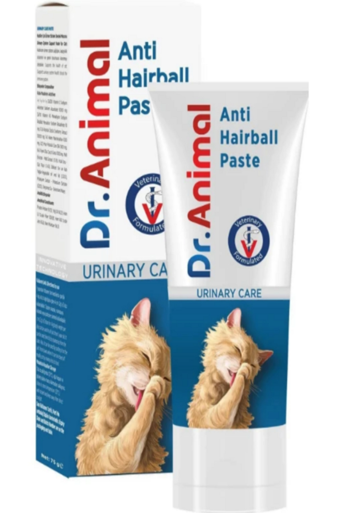 خمیر مالت گربه دکتر انیمال Dr. Animal، ضد گلوله مو و مراقبت ادراری، ۷۵ میلی‌لیتر