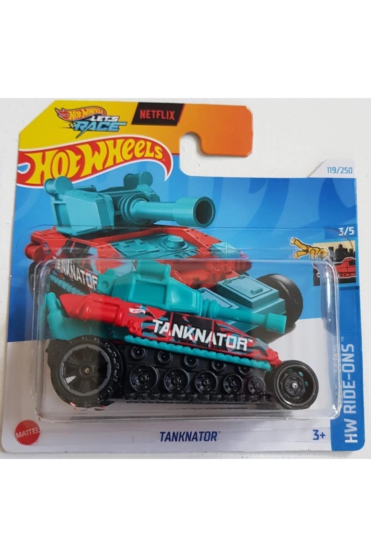 ماشین اسباب بازی SINGES TANKNATOR HTD42 هات ویلز اورجینال HOT WHEELS