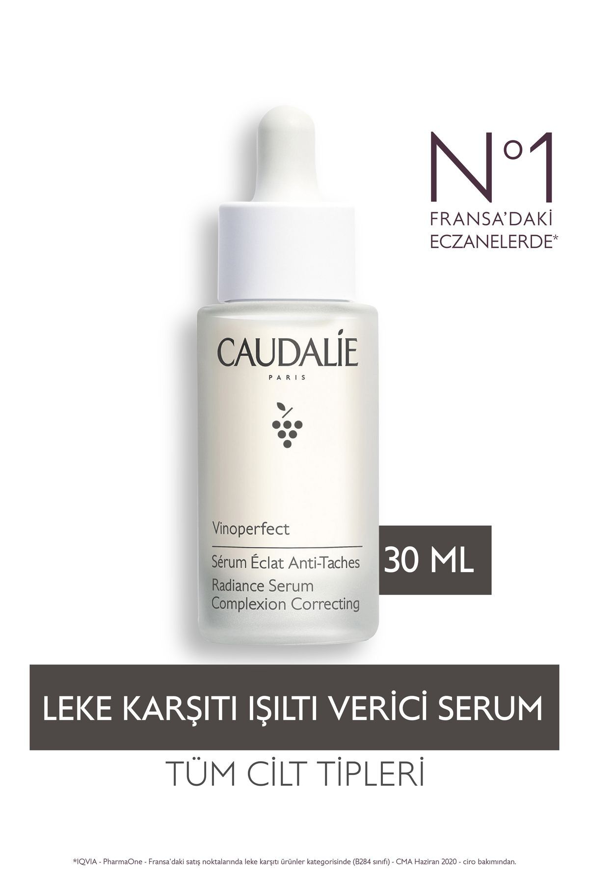 Caudalie سرم Vinoperfect ضد لک و روشن کننده پوست 30میل