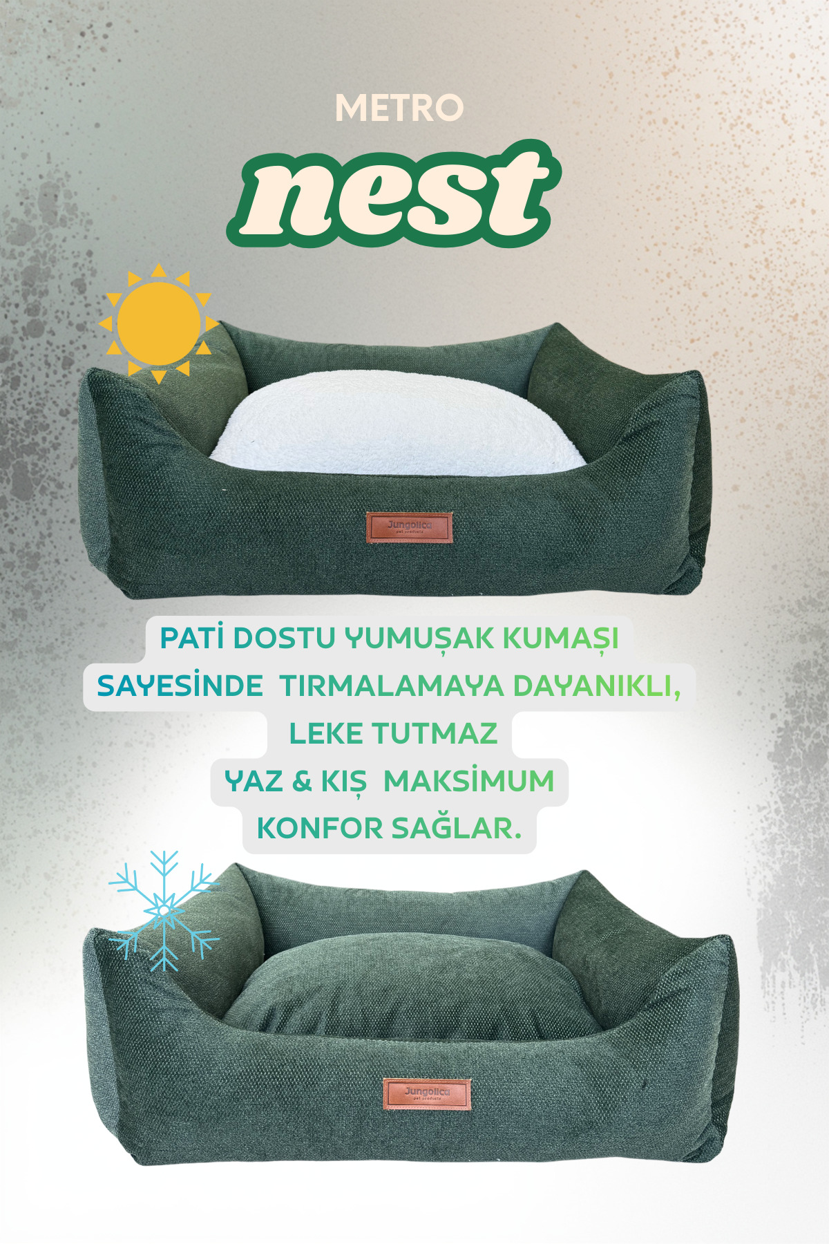 تخت گربه و سگ جونگولیکا پت پروداکتس Jungolica Pet Products Metro Nest مدل JPP88، سبز
