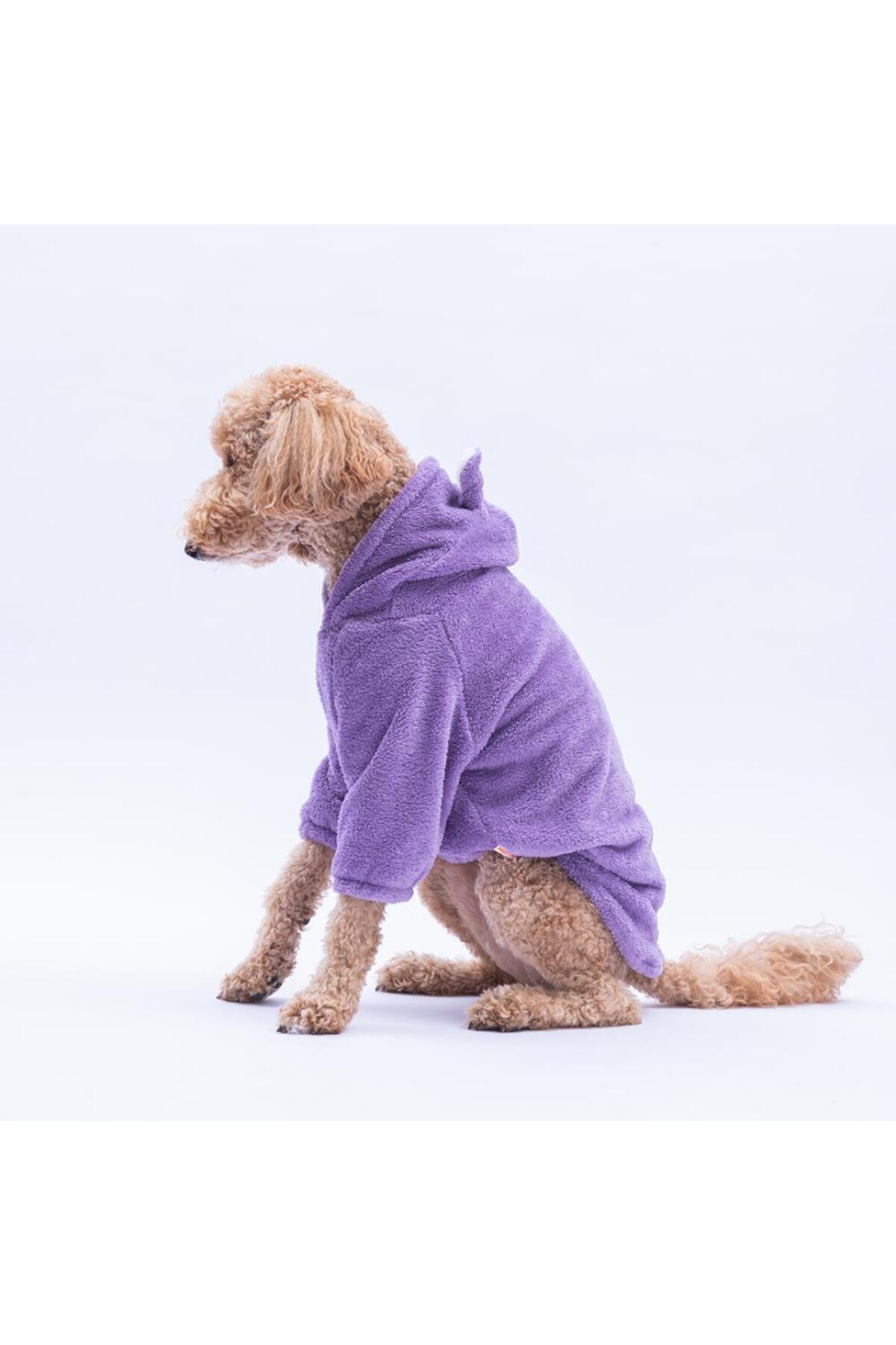 هودی سگ پاوستار Pawstar، Lucca Teddy، مدل PS25-1098، بنفش با گوش خرسی