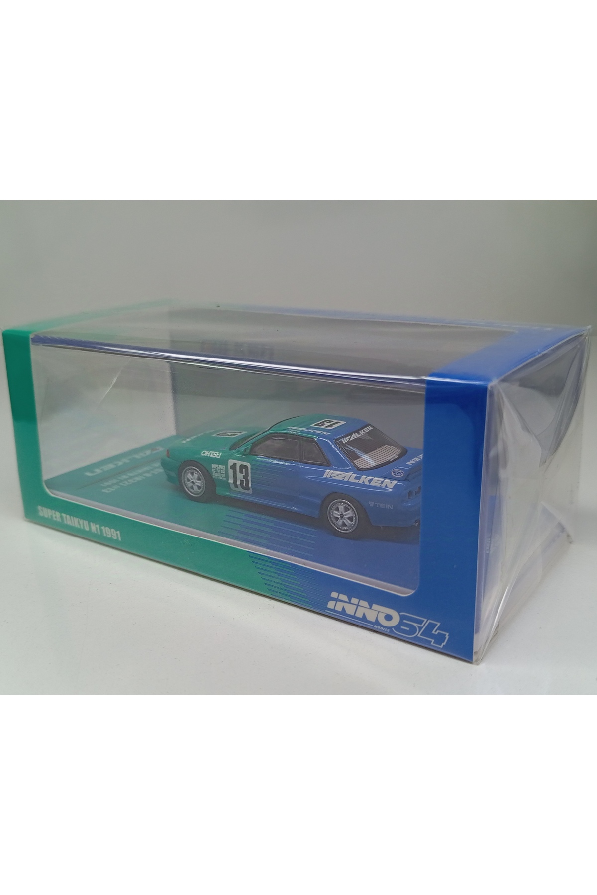 مدل خودرو جعبه DIANOMI INNO 64 SUPER TAIKYU N1 1991 NISSAN SKYLINE GT R 32 PEOPLE طول 8 سانتی متر اورجینال Inno