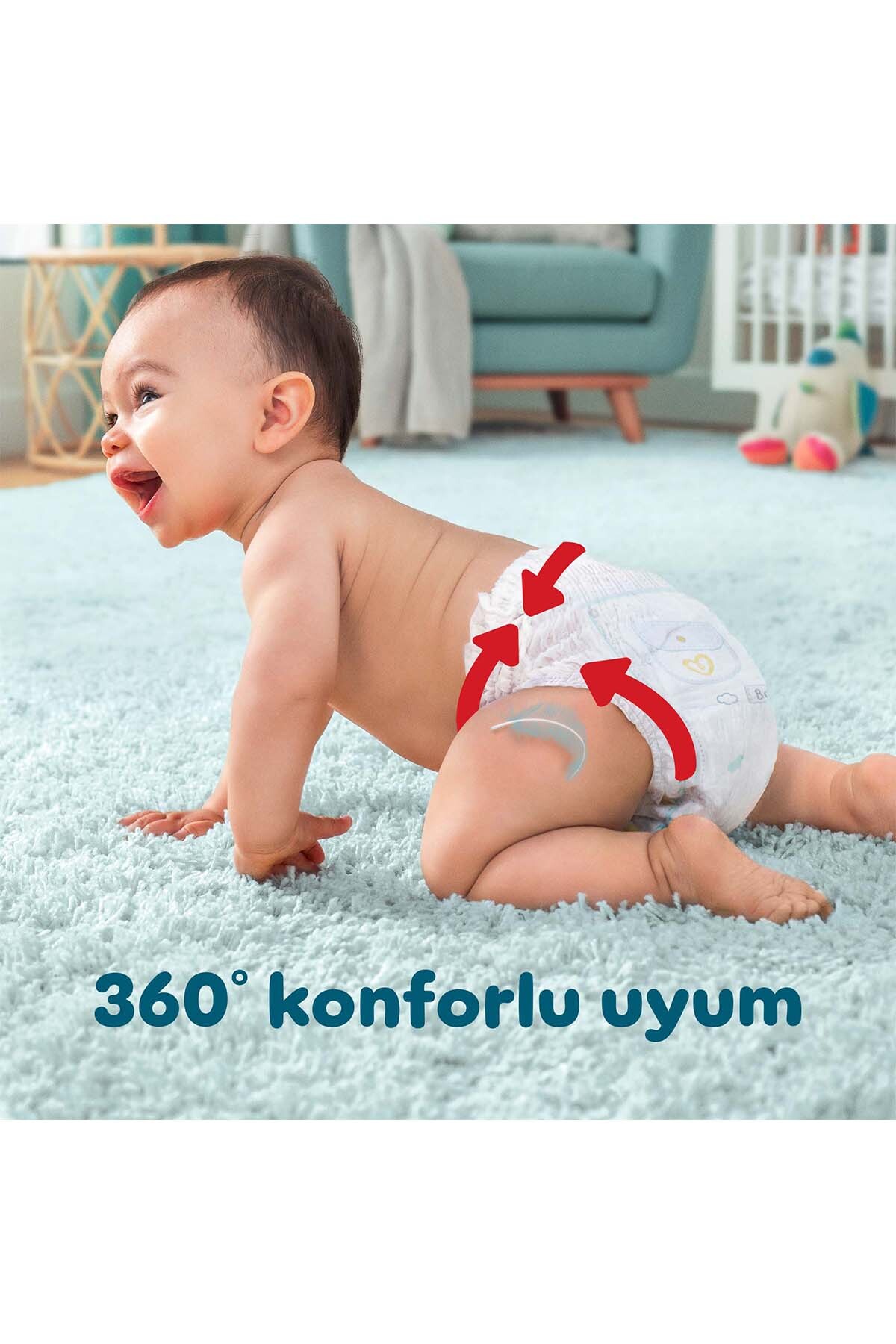 پوشک بچه شورتی CARE PREMIUM سایز 4 44 عددی اورجینال Prima