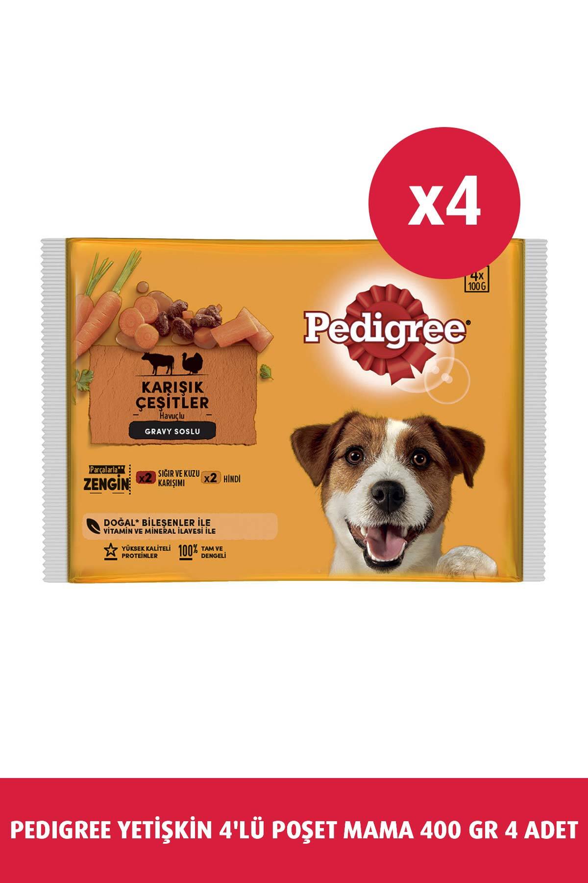 غذای مرطوب سگ پدیگری Pedigree، بسته ۴تایی، ۴۰۰ گرم