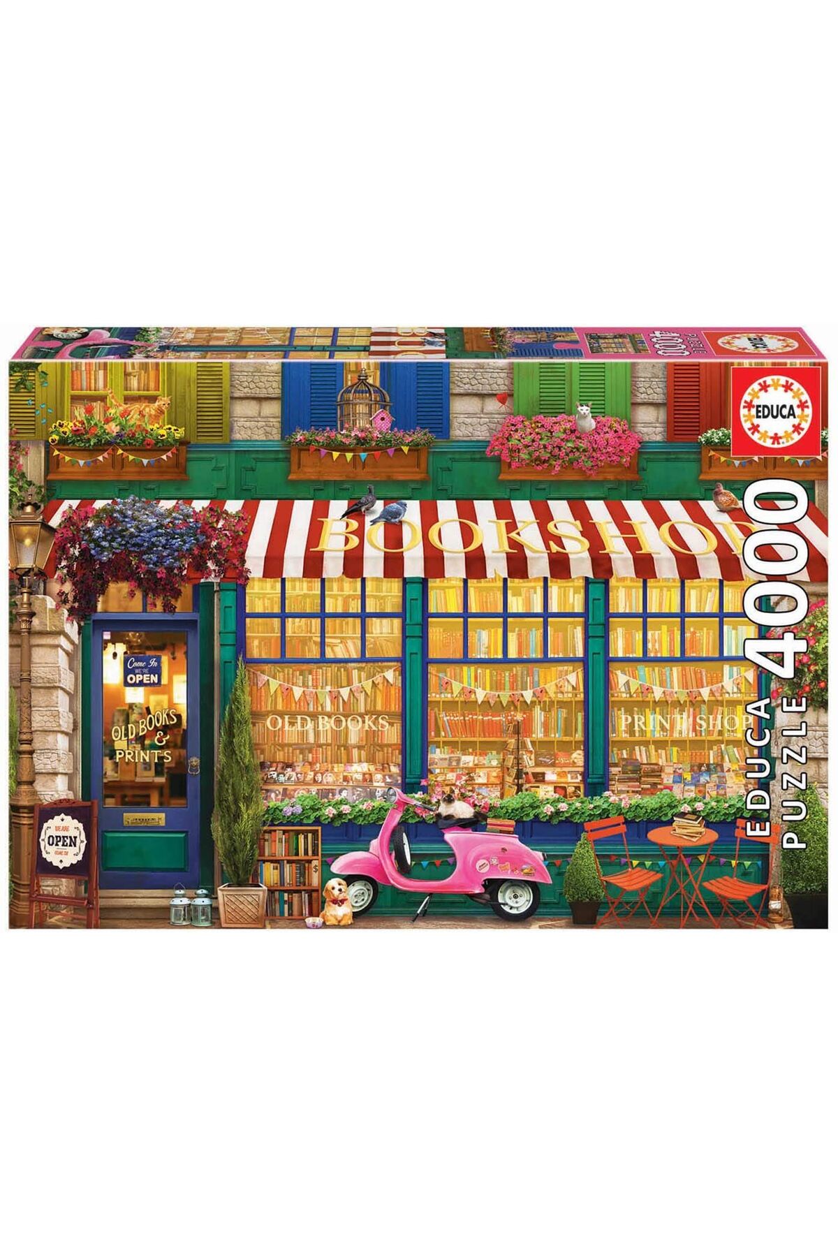 پازل 4000 قطعه فروشگاه کتاب نوستالژیک 18582 ادوکا اورجینال EDUCA