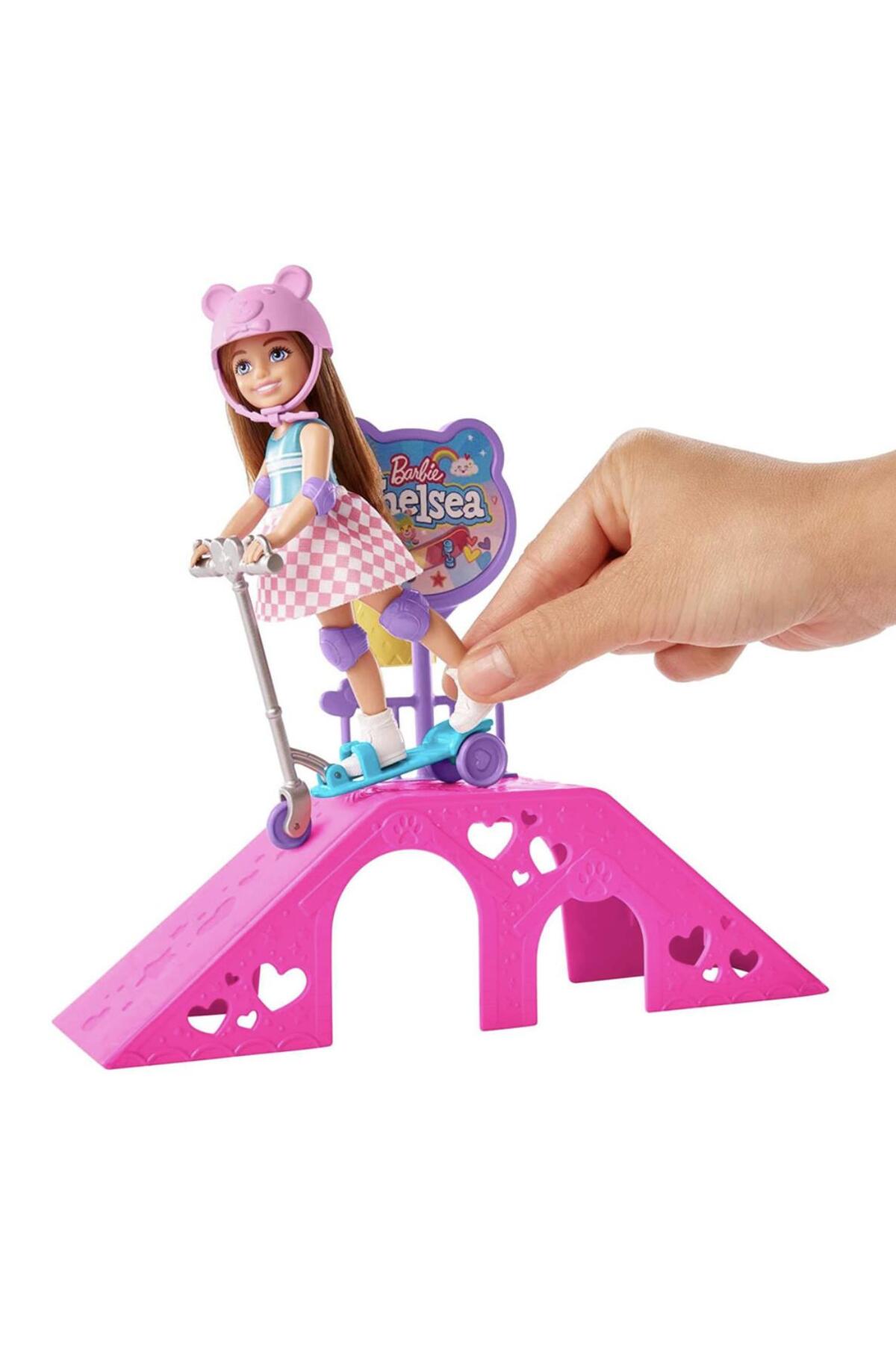 عروسک های اسباب بازی و لوازم جانبی پارک اسکیت چلسی HJY35 اورجینال Barbie