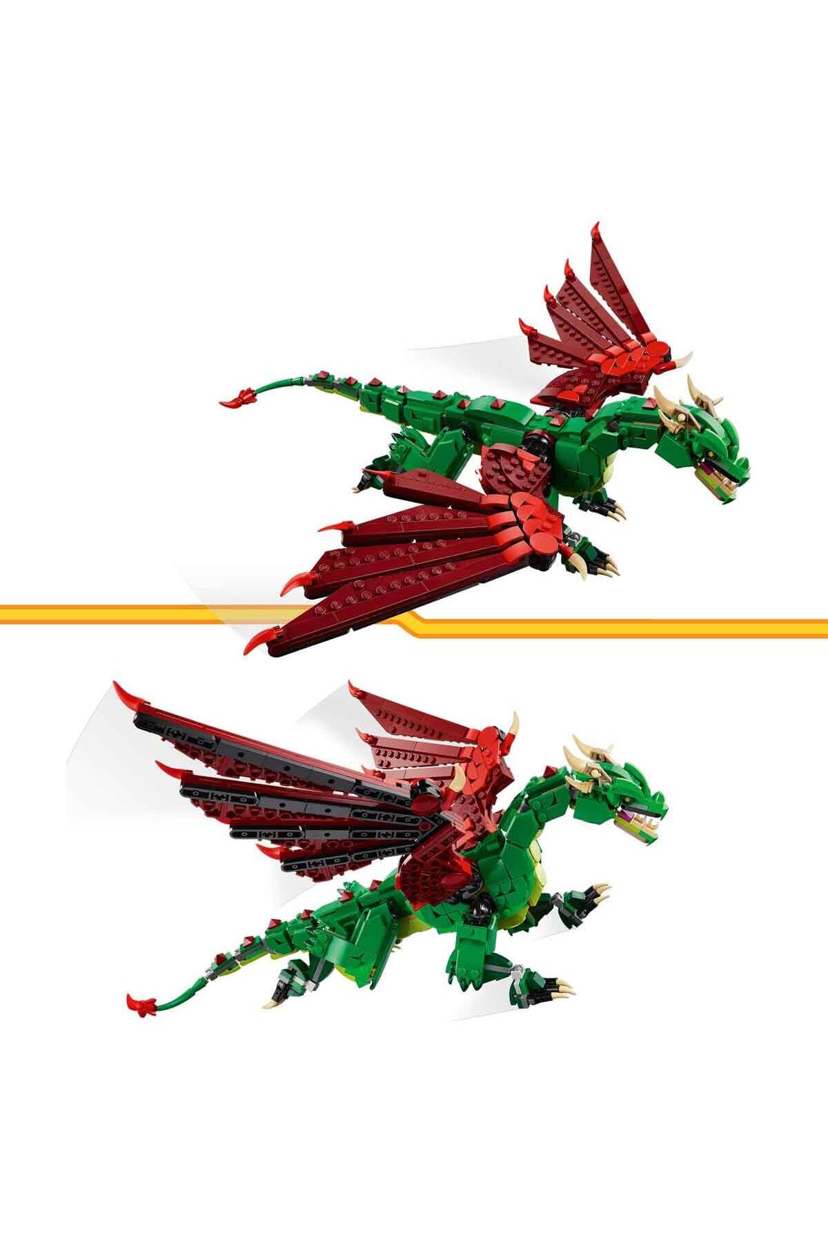 لگو و اسباب بازی های ساخت محور CREATOR 3 IN 1 MEDIEVAL DRAGON 31161 سال دریایی برای کودکان 9 به بالا از ترکیه LEGO