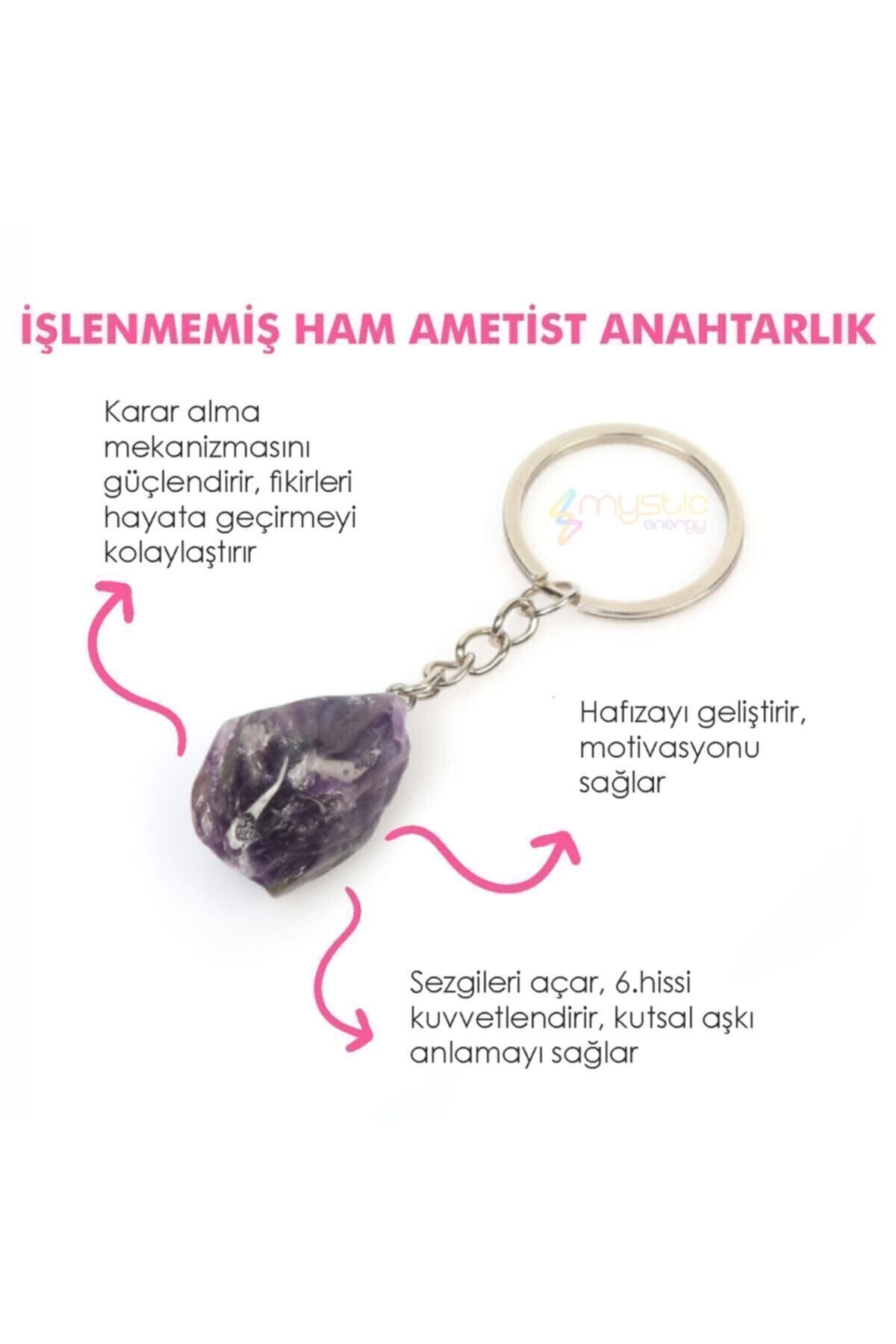 جلیقه کلید جاکلیدی دارای گواهینامه واقعی سنگ طبیعی خام آمیتیست | هدیه Mystic Energy