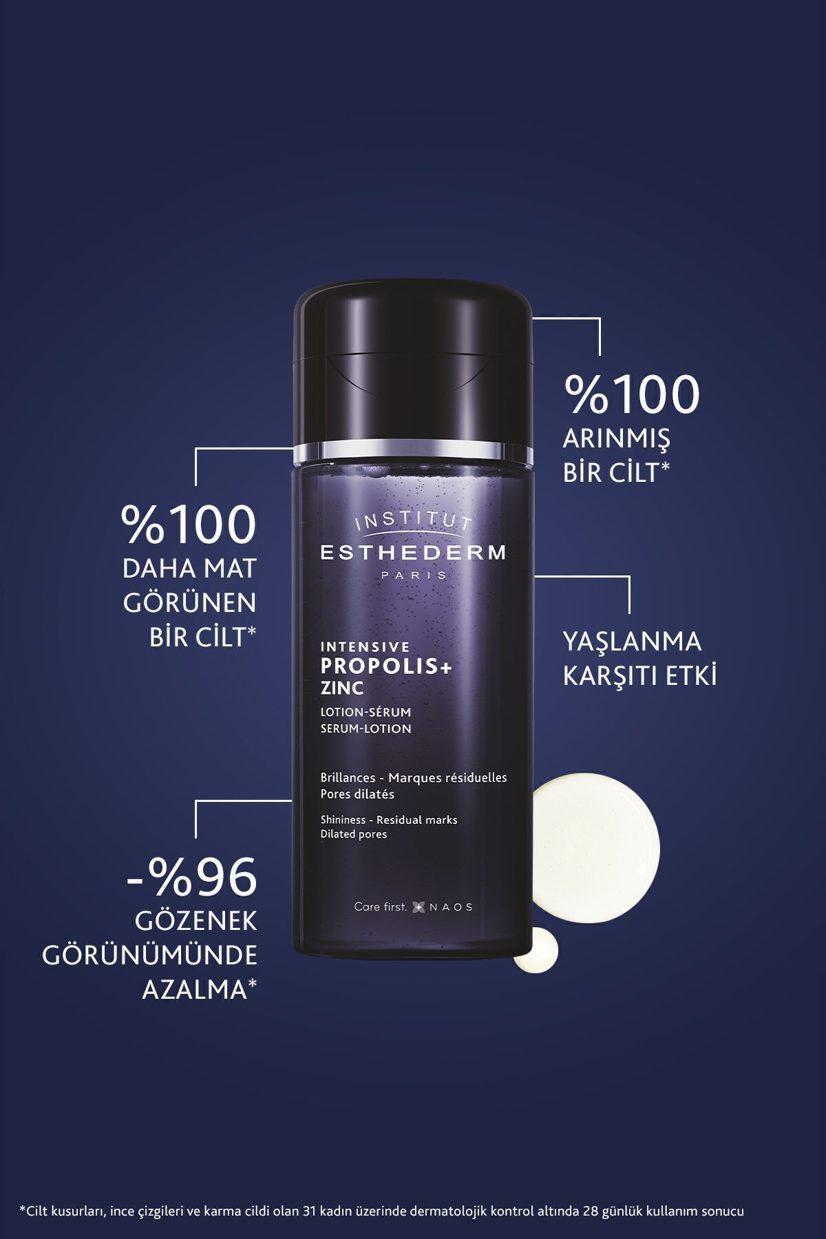 INSTITUT ESTHEDERM سرم لوسیون ضد جوش و ضد نقاط سیاه پروپولیس+ محکم کننده منافذ پوست 130 میلی لیتر