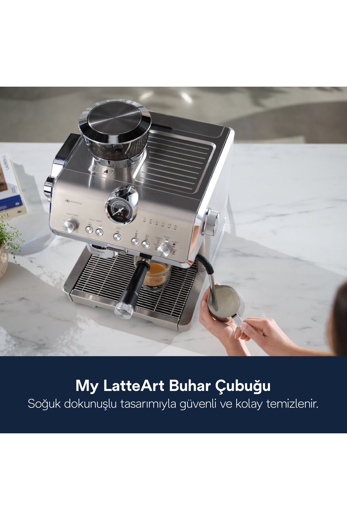 دستگاه اسپرسو و کاپوچینو دستی LA SPECIALISTA OPERA EC9555.M قهوه BARISTA TYPE اورجینال Delonghi