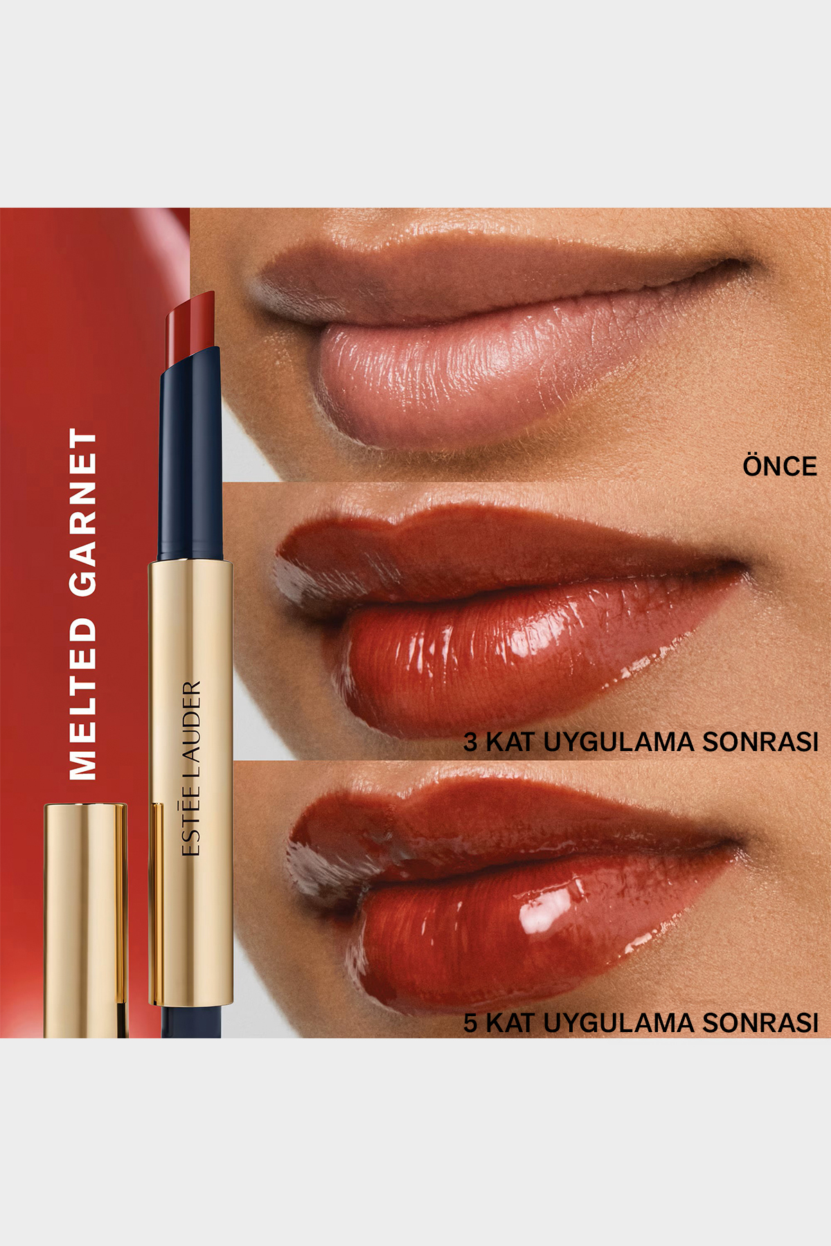 رژ لب ذوب رنگ خالص ON GLOSTICK DOLGULATOR TRINKER مؤثر رنگ: 655 گارنت شده Estee Lauder