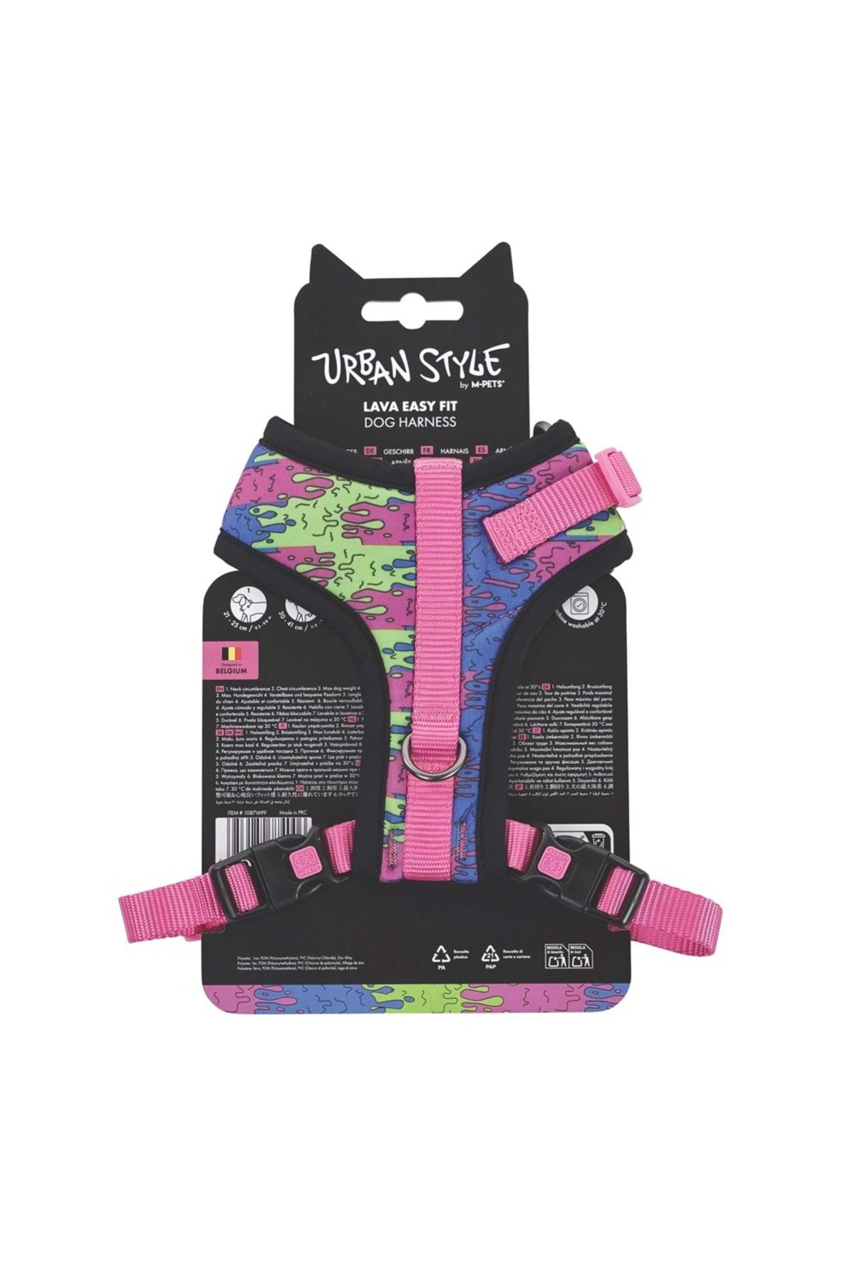 هارنس سینه‌ای سگ ام‌پتس M-PETS Urban Style Lava Easy Fit چندرنگ
