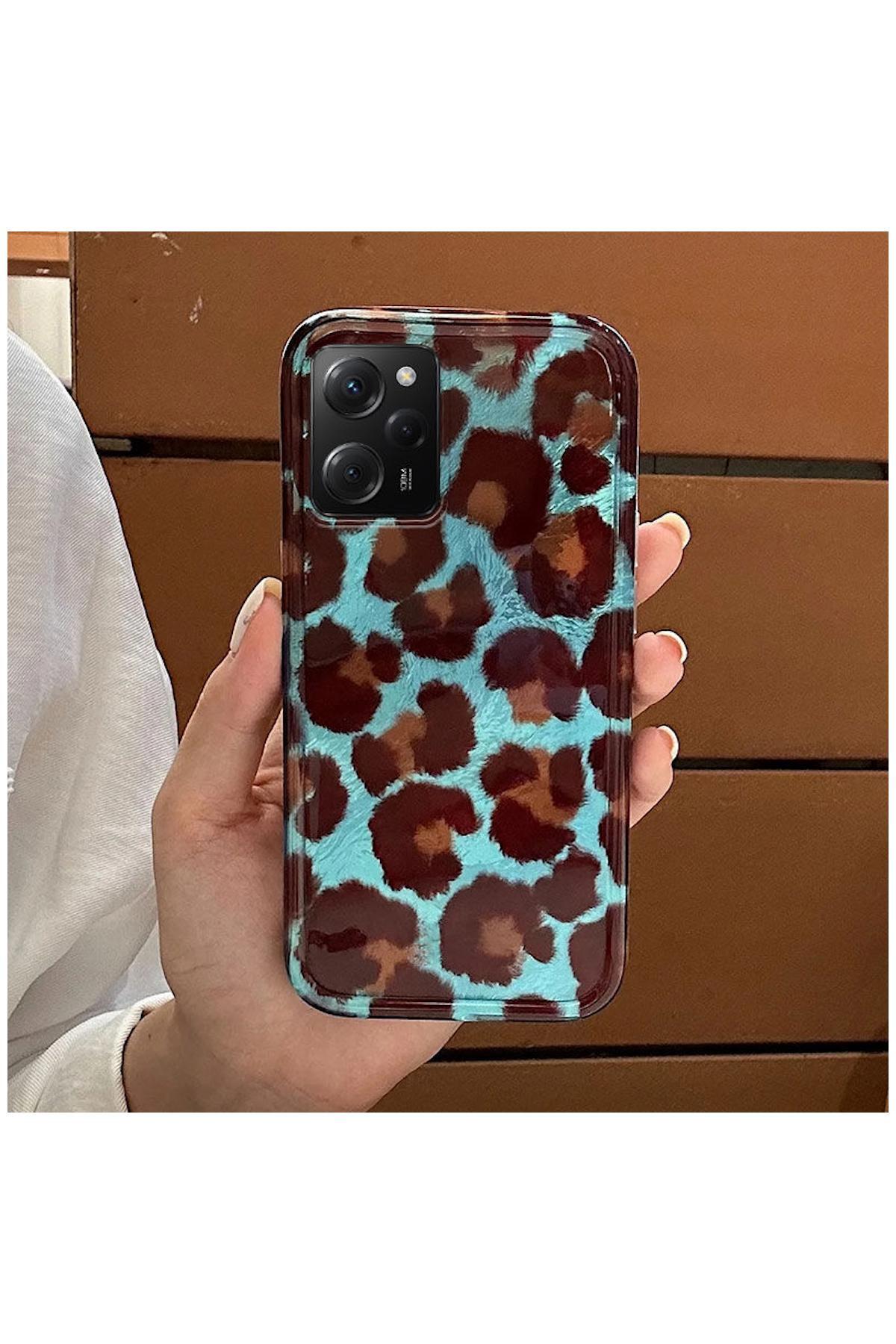 کاور و قاب محافظ شیائومی POCO X5 PRO 5G سازگار با سیلیکونی ZEBANA LUXE LEOPARD قهوه ای اورجینال Zebana