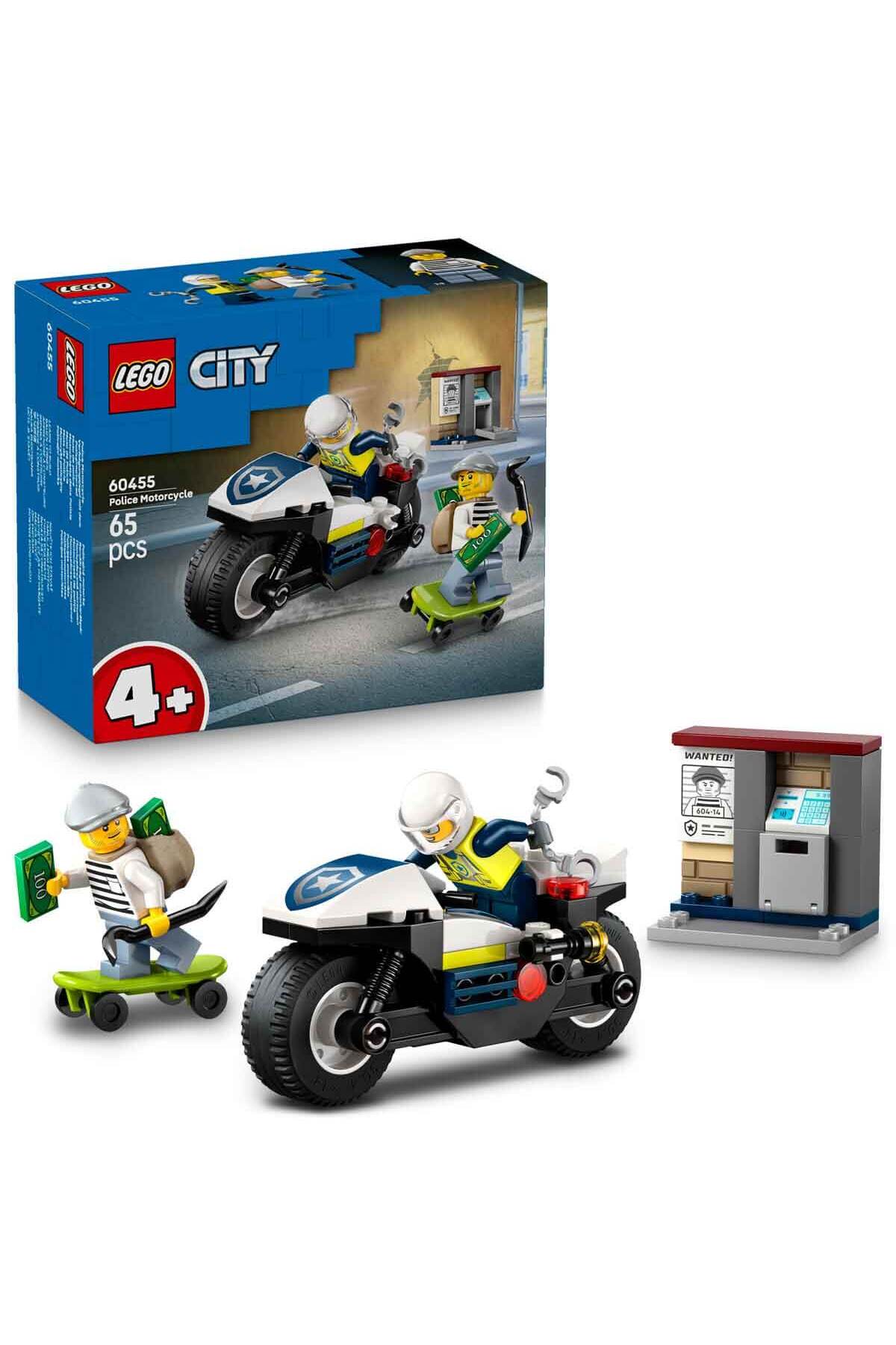 لگو پیگیری MOTOCYLET پلیس شهر 60455 ساختار خلاق برای کودکان 4 ساله بالاتر اورجینال LEGO