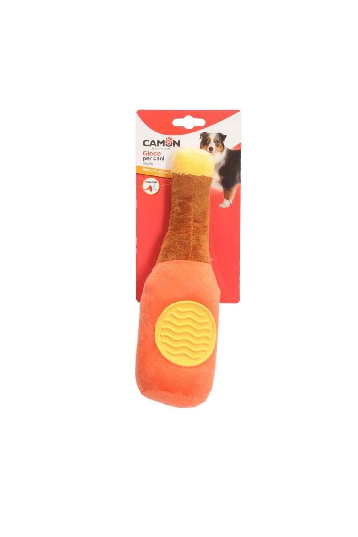 اسباب‌بازی صدادار سگ کامون Camon، طرح بطری، ۲۹ سانتی‌متر، مدل ASLAH446 چندرنگ