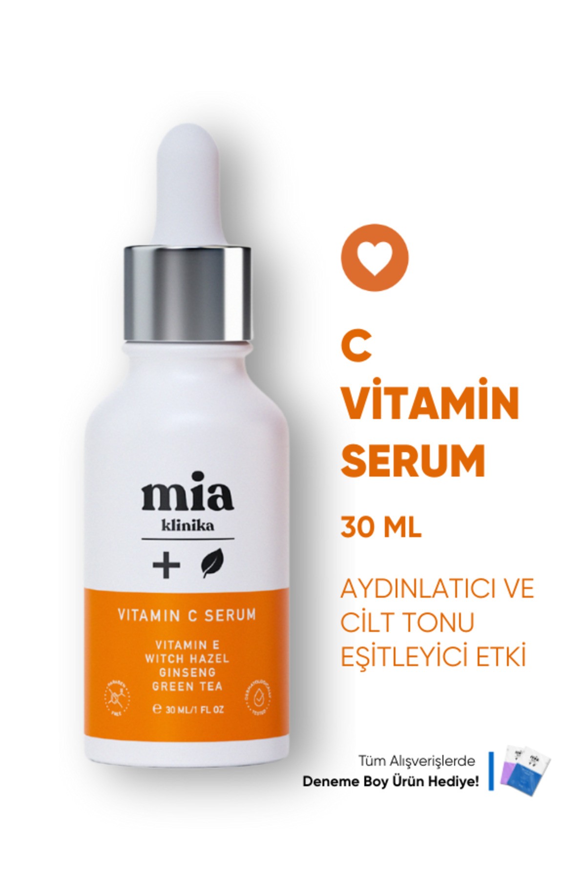 سرم پوست روشن کننده ویتامین C با حجم 30 میلی لیتر mia klinika
