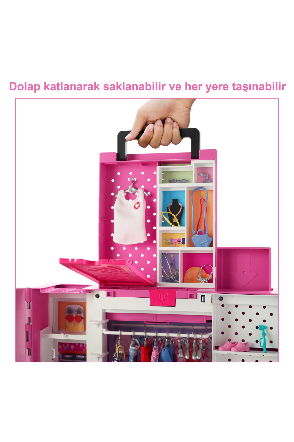 عروسک های اسباب بازی و لوازم جانبی ست کابینت رویایی بیش از 35 5 ترکیبی طبقه دوم HBV28 قابل باز شدن Barbie
