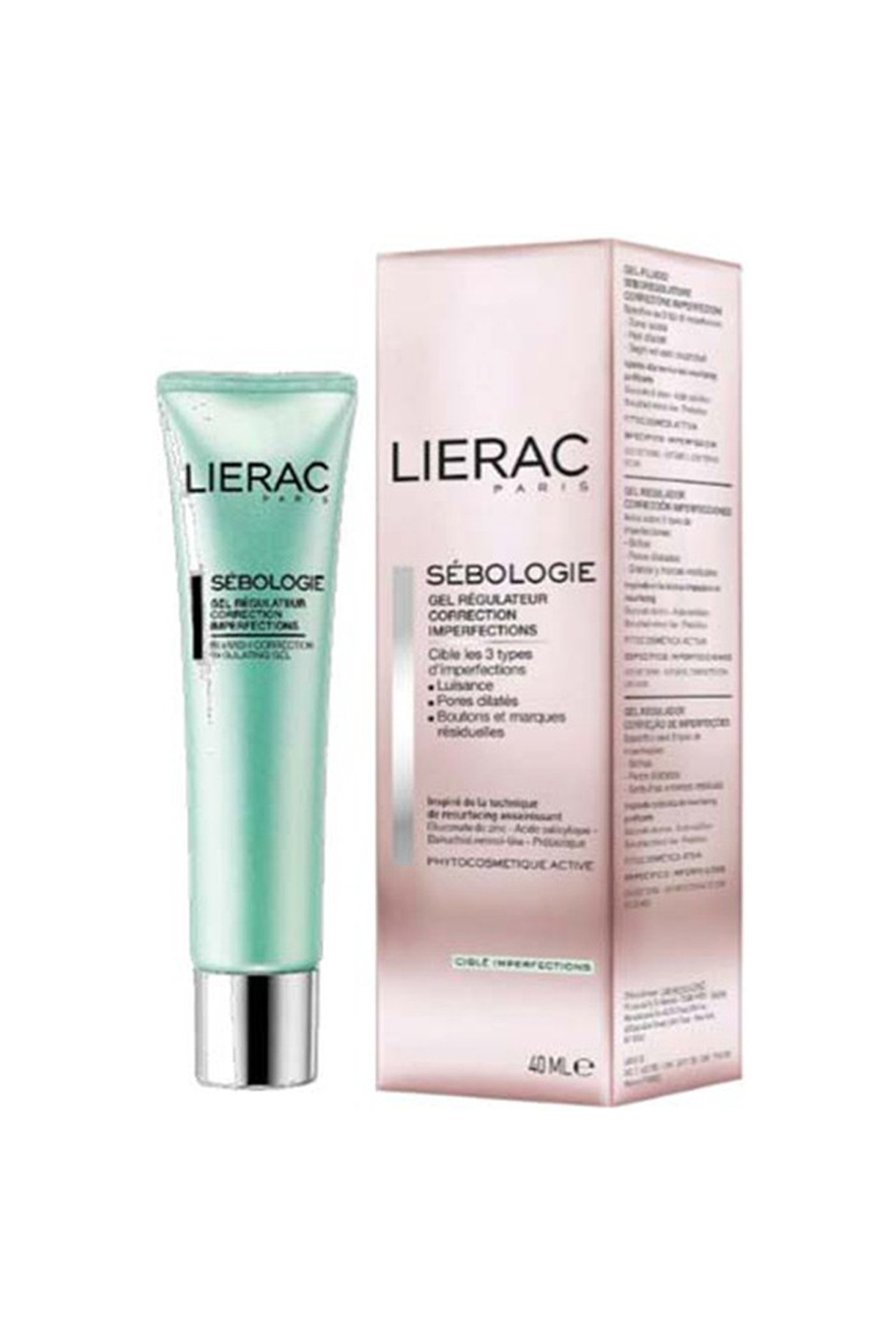 Lierac ژل تنظیم‌کننده لیاک سبولوژی کاهش آکنه 40 میلی‌لیتر