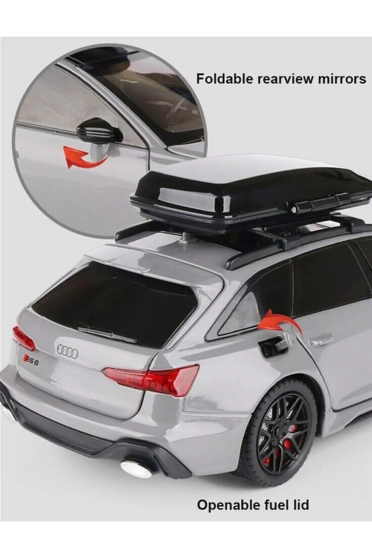 مدل خودرو AUDI RS6 CAR STATION WAGON 1:24 DIECAST METAL MODEL COLLECTION با صدا و نور 21 سانتی متر اورجینال scntoys