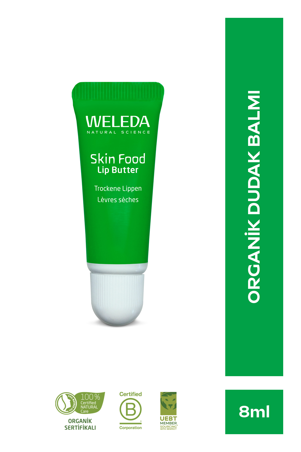 بالم لب ارگانیک و غنی کننده با حجم 8 میلی لیتر والادا Weleda