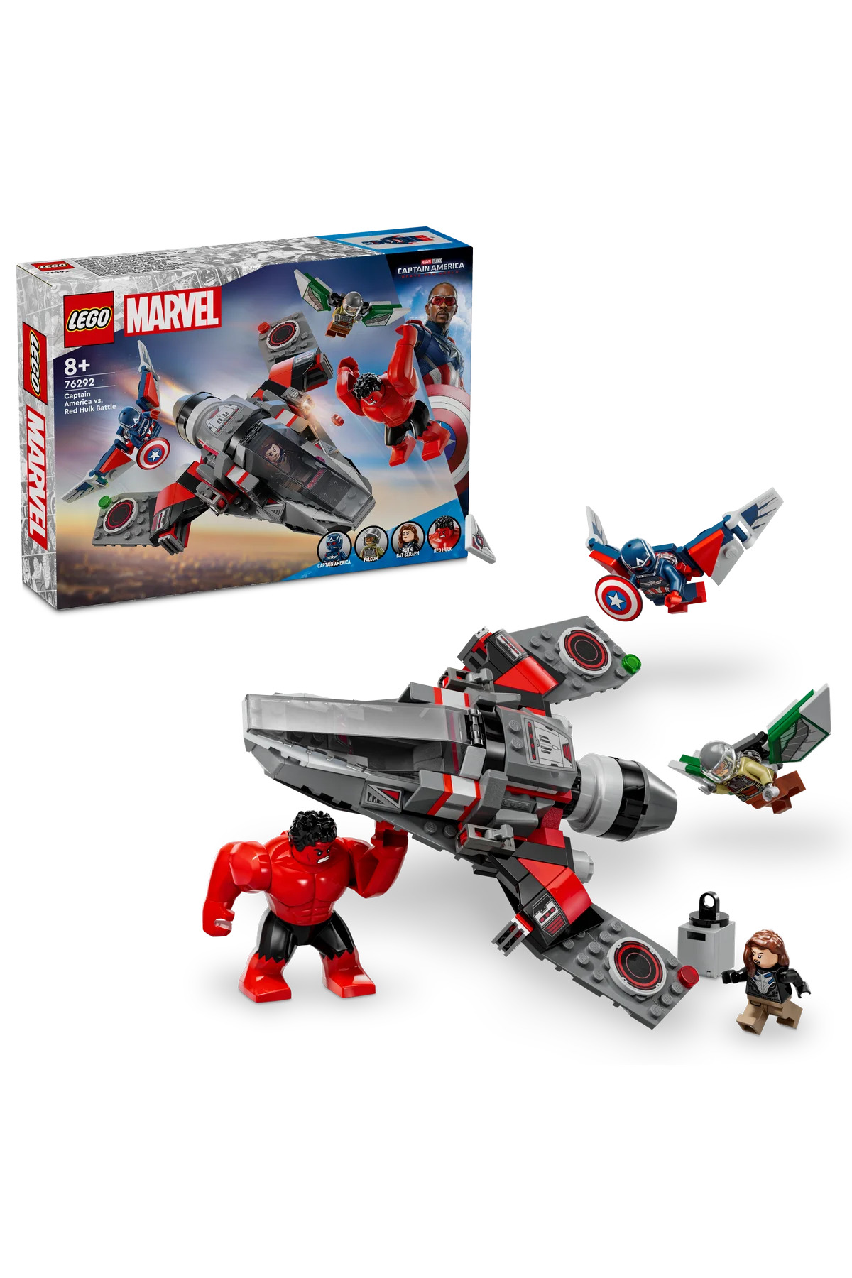 لگو و اسباب بازی های ساخت محور ® MARVEL CAPTAIN AMERICA VS RED HULK BATTLE 76292 TOY BUILDING SET FOR KIDS 7+ 223P اورجینال LEGO