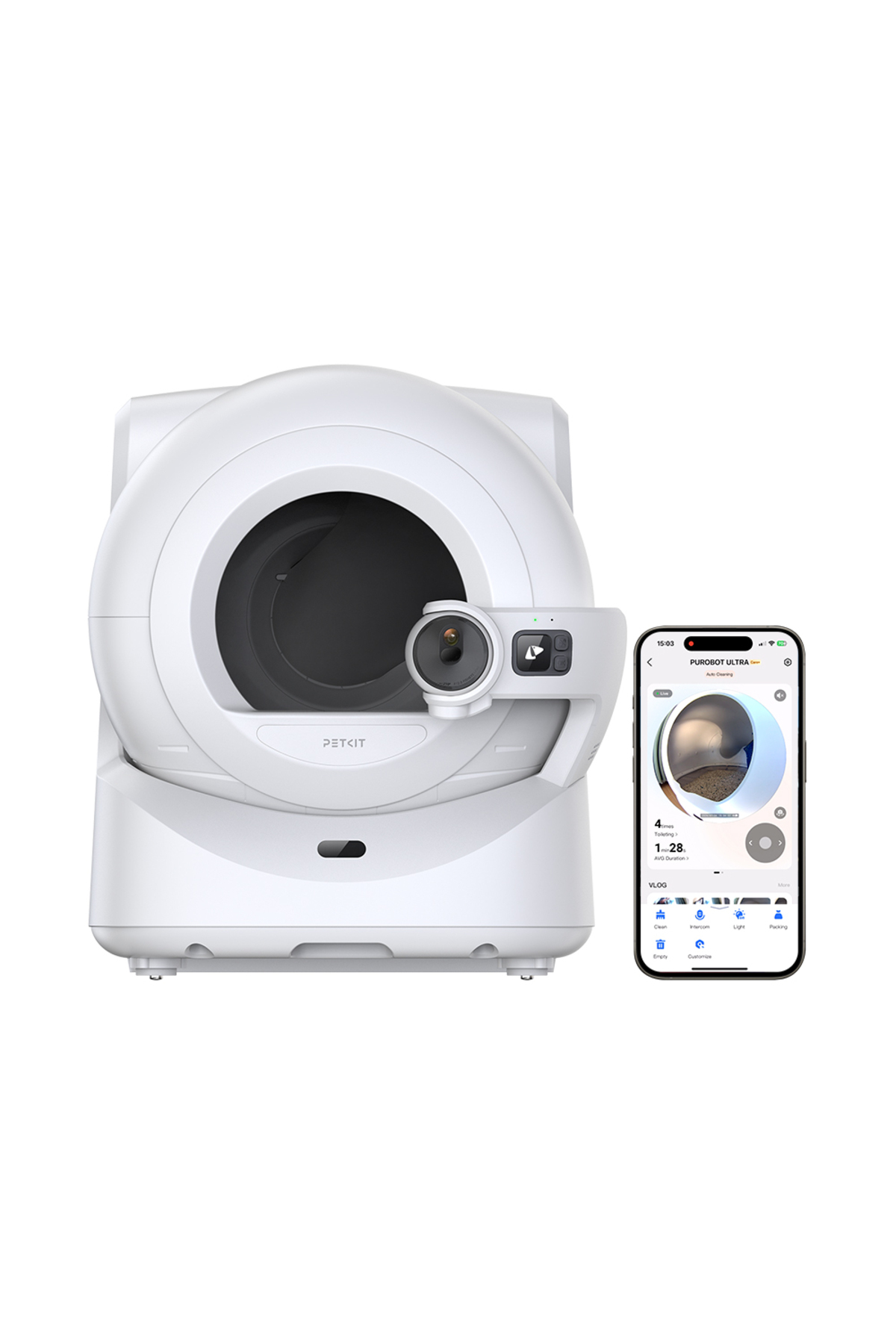 توالت گربه هوشمند پت‌کیت Petkit Purobot Ultra، سفید