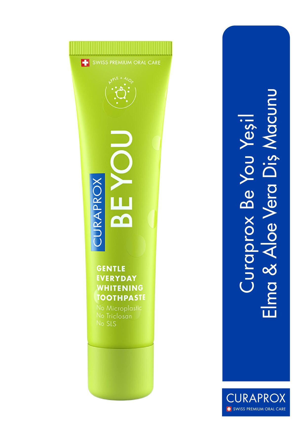 خمیردندان خمیر دندان BEYOU APPLE ALOEVERA 60ML سبز ALOVERA Curaprox