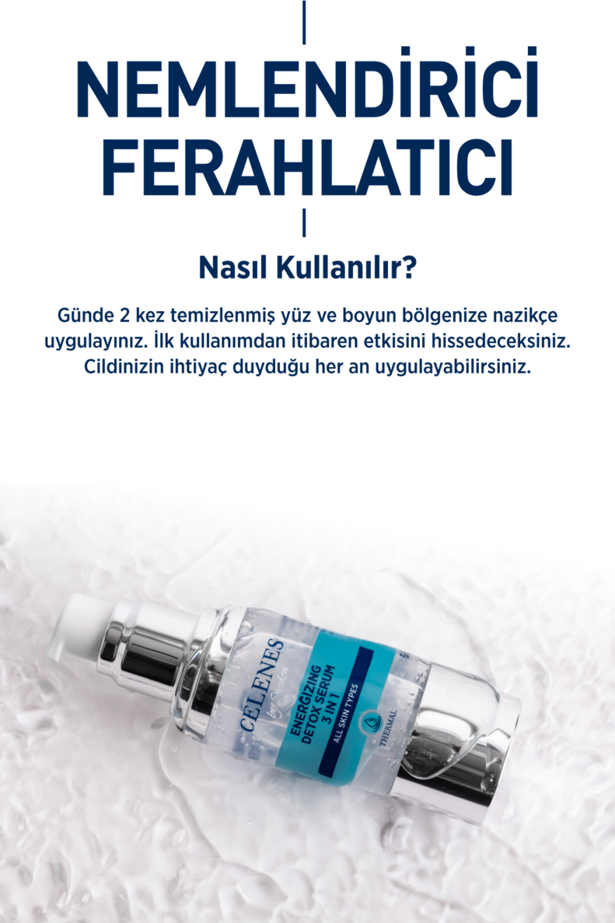 سرم پوست حرارتی 3 در 1 مرطوب کننده مؤثر است اسید هیالورونیک 30 میل Celenes by Sweden