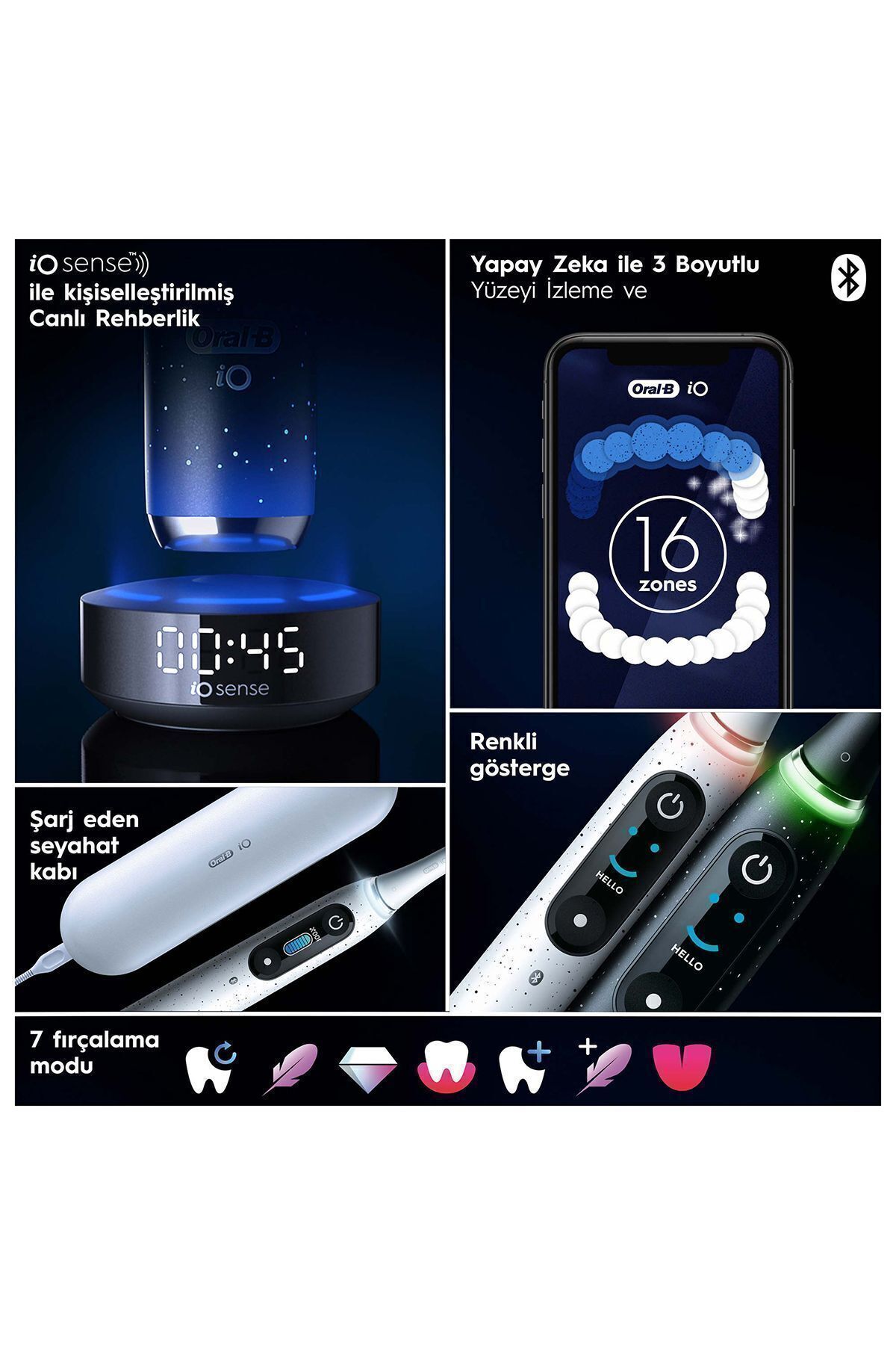 Oral-B مسواک شارژی IO 10 رنگ سفید ستاره‌ای
