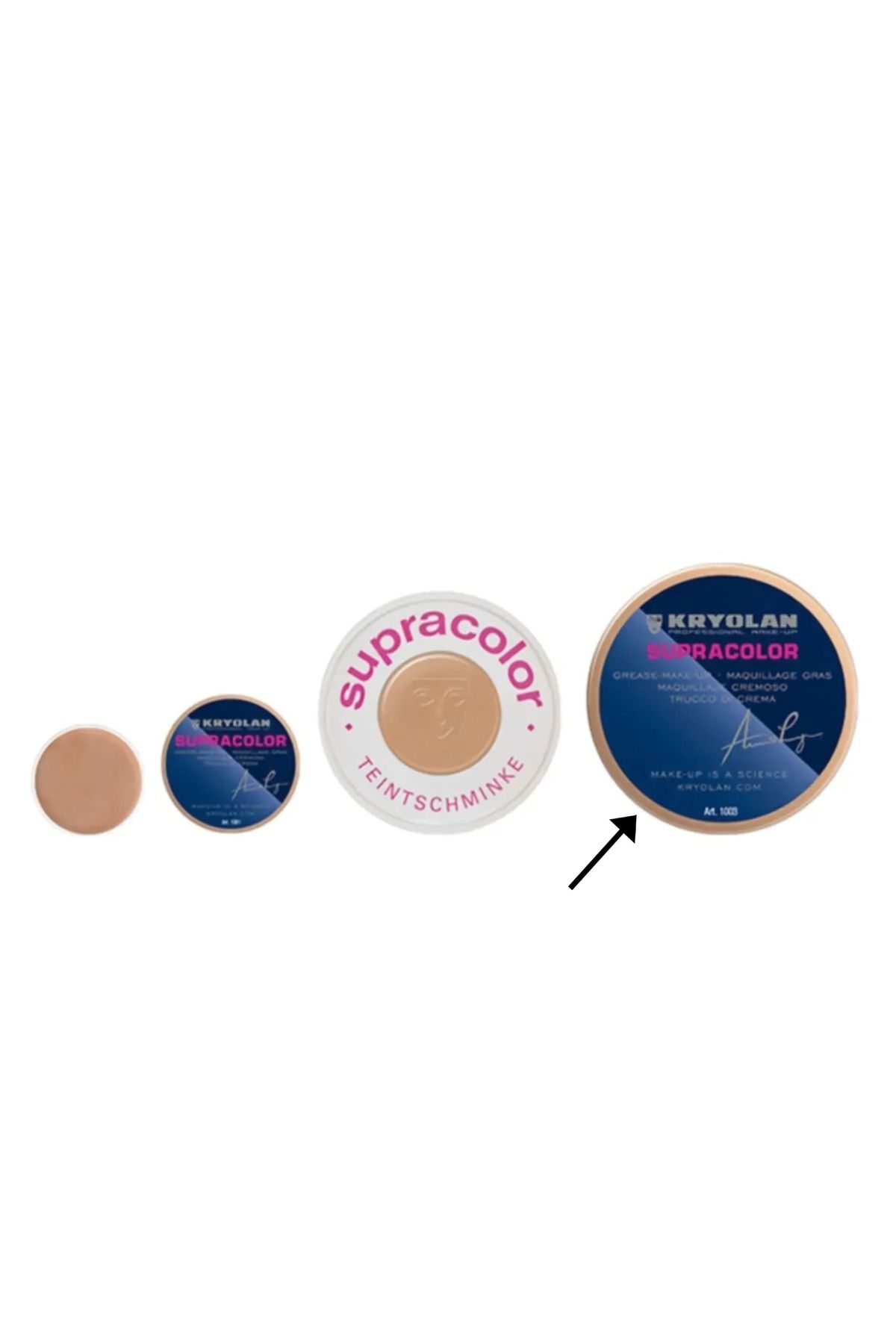 Kryolan پایه مواد آرایشی با حجم بزرگ ۵۵ میلی لیتر رنگ آرایشی آلبالویی