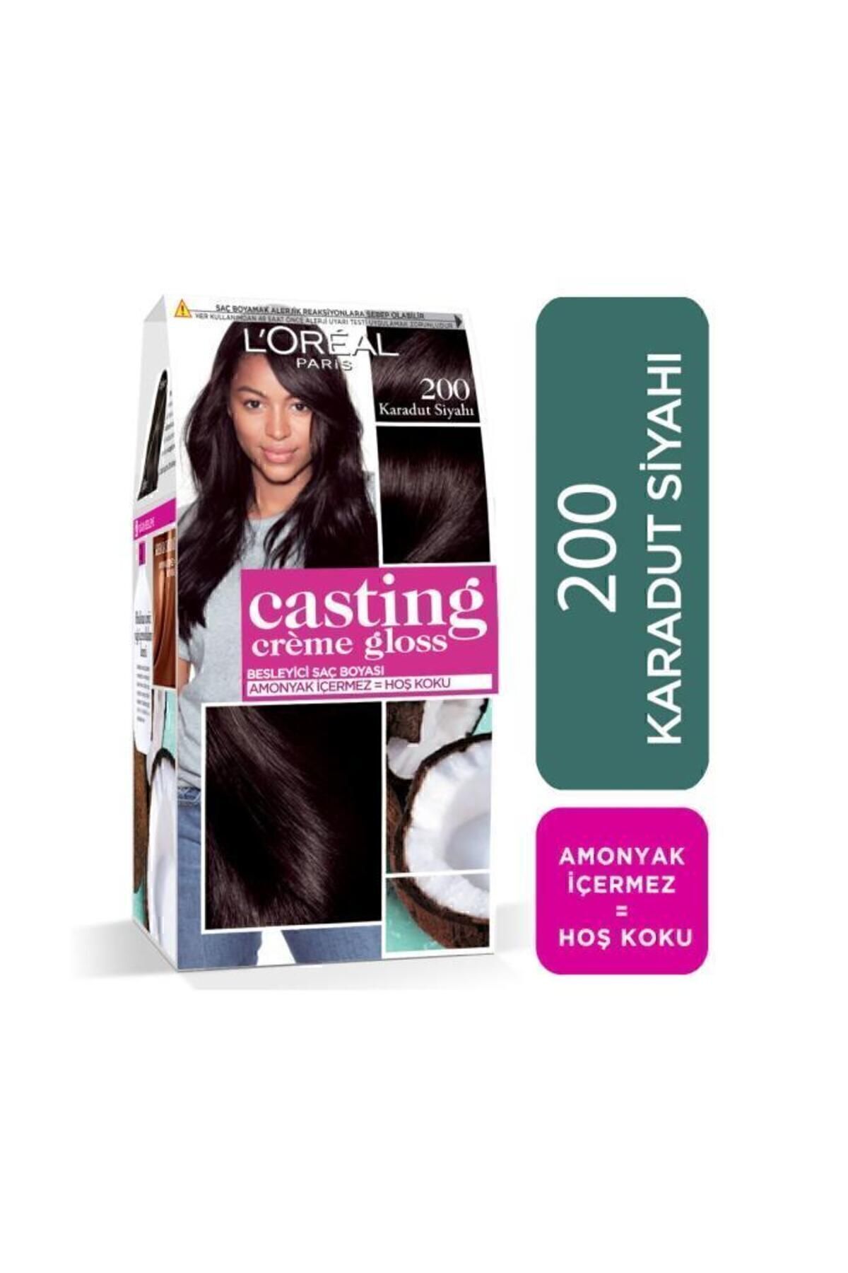 L'Oreal Paris رنگ مو Casting Creme Gloss رنگ‌ مشکی توت سیاه شماره 200