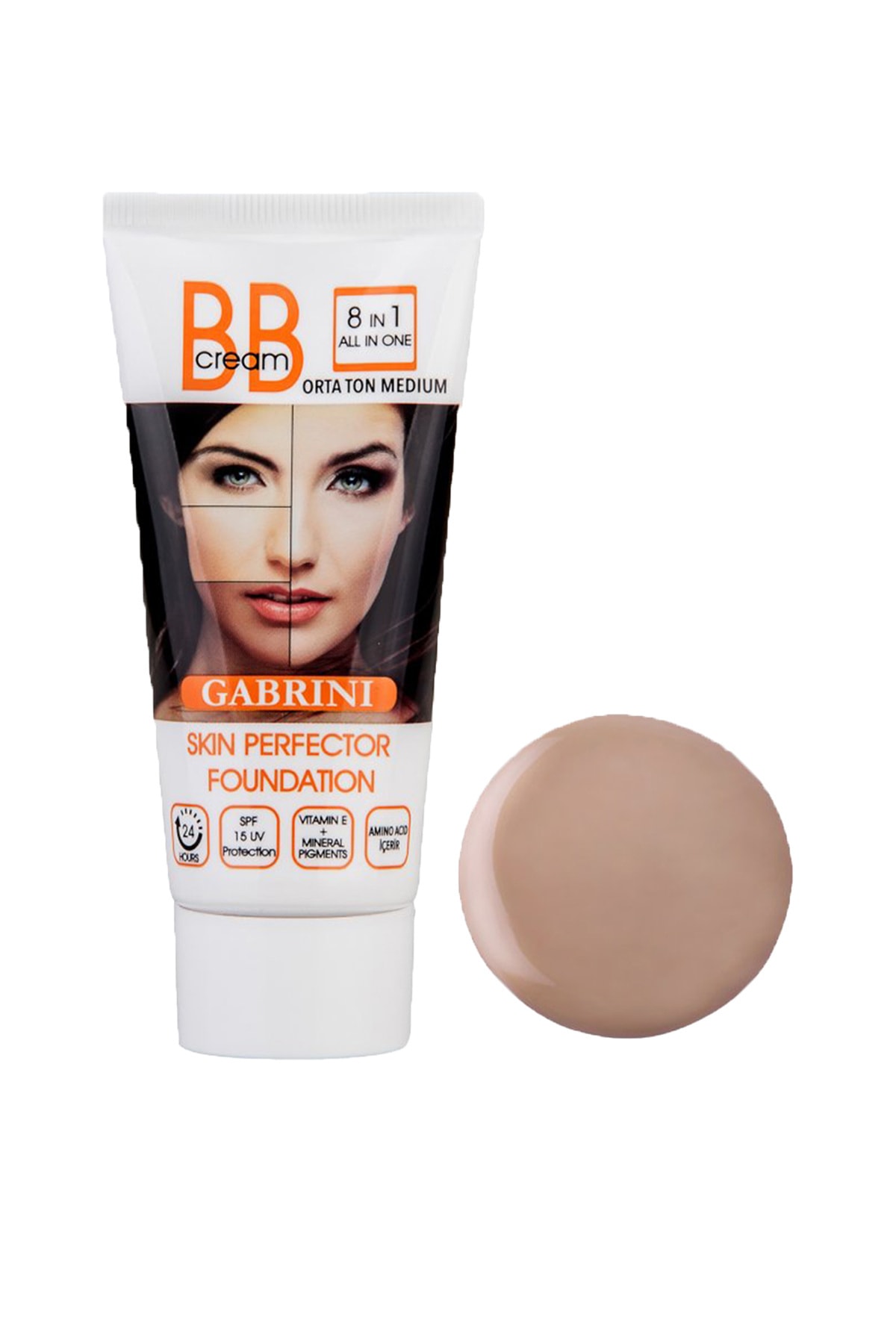 کرم پودر BB FOUNDATION MEDIUM &amp; CREAM Gabrini