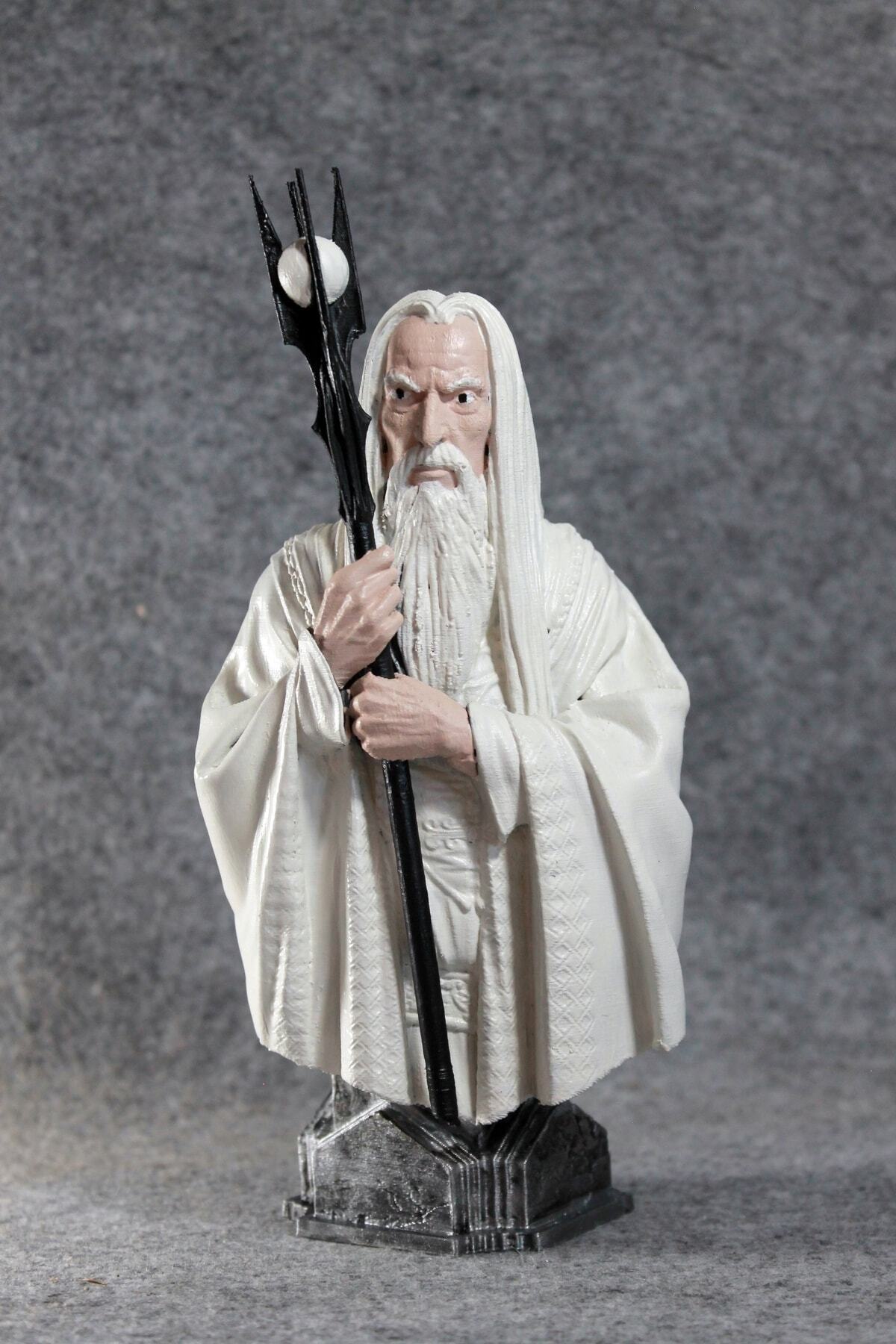 فیگور سارومان نیم تنه ارباب حلقه ها شکل 15 سانتی متر از ترکیه PWUL WORKS
