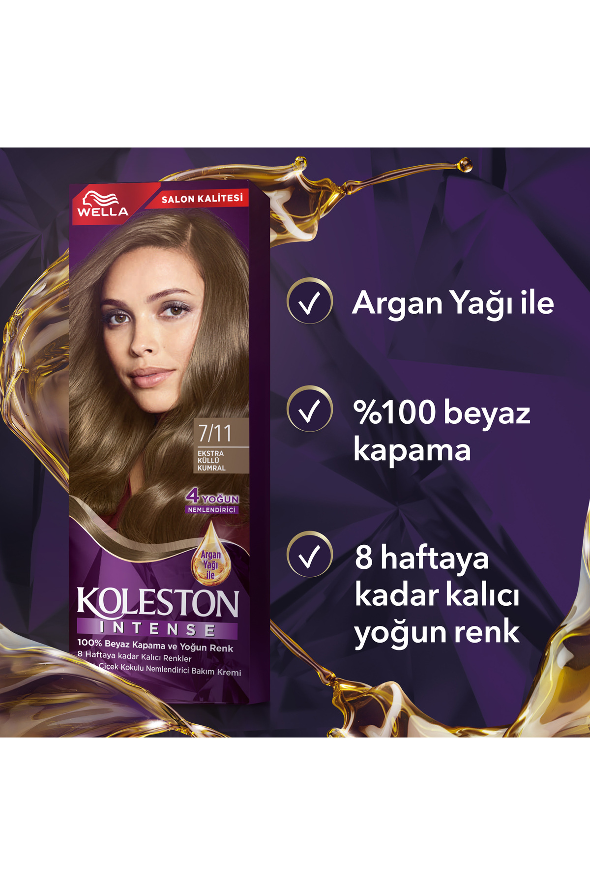 رنگ موی زنانه وولا کولستون اینتنس 7/11 رنگ قهوه‌ای کاهی ولا Wella