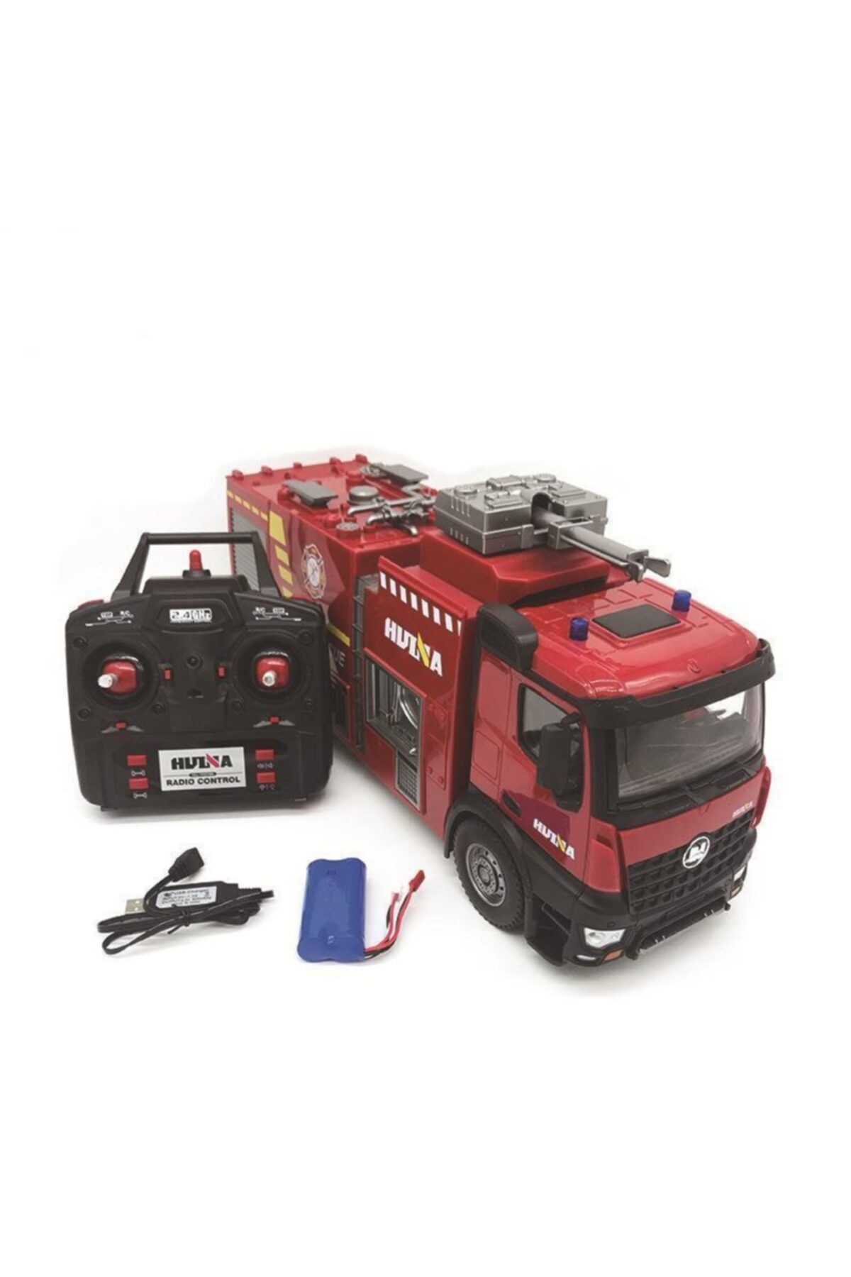 مدل خودرو 1 14 62CM RC ریموت کنترل آتش نشانی ماشین 22 کانال اسپری آب 1562 اورجینال Huina